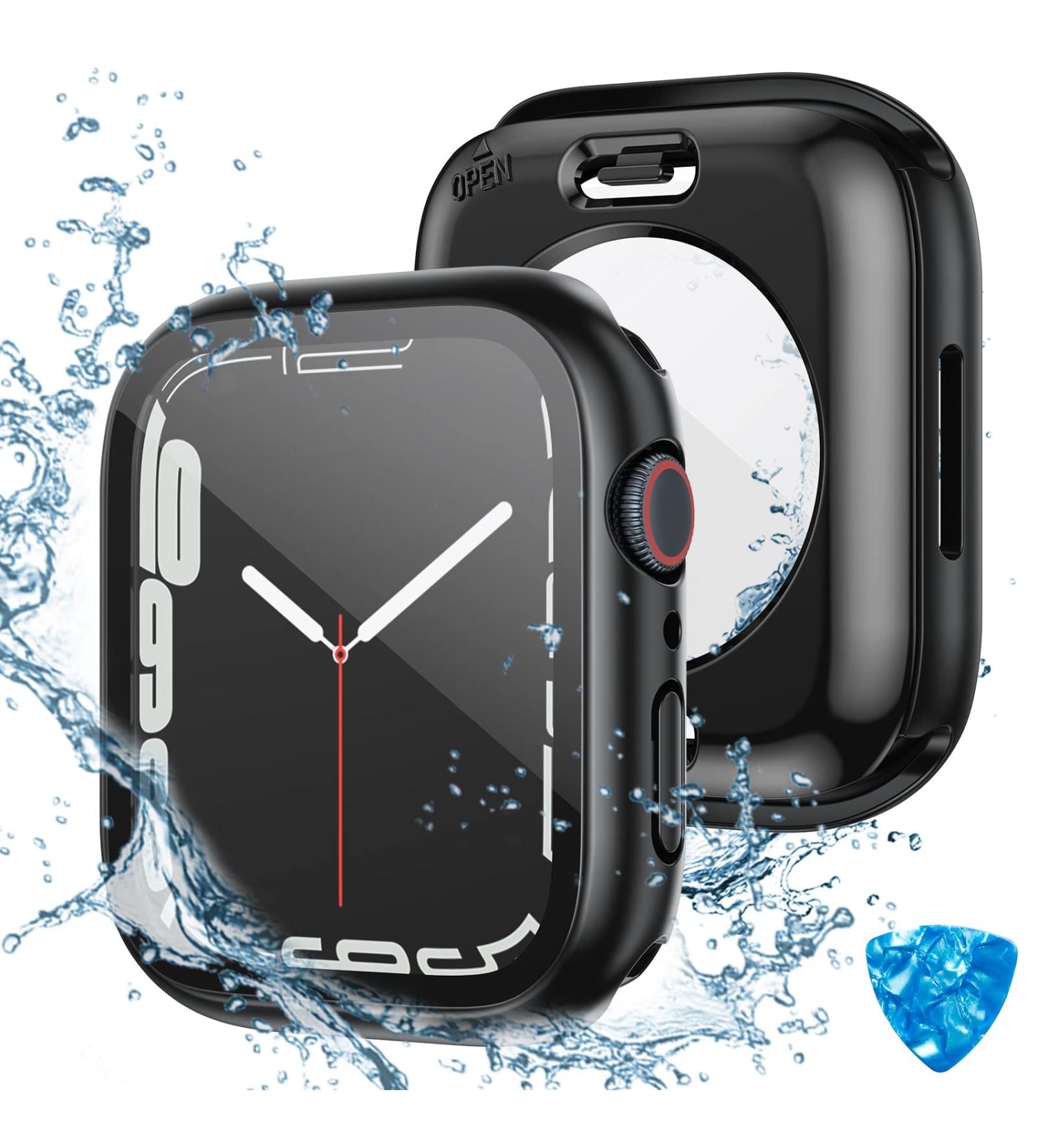 Tensea 2-in-1 Waterproof Apple Watch Screen Protector Case - Series 8/7, 45mm - Matte Black - Buy Online on SooperMarket.com