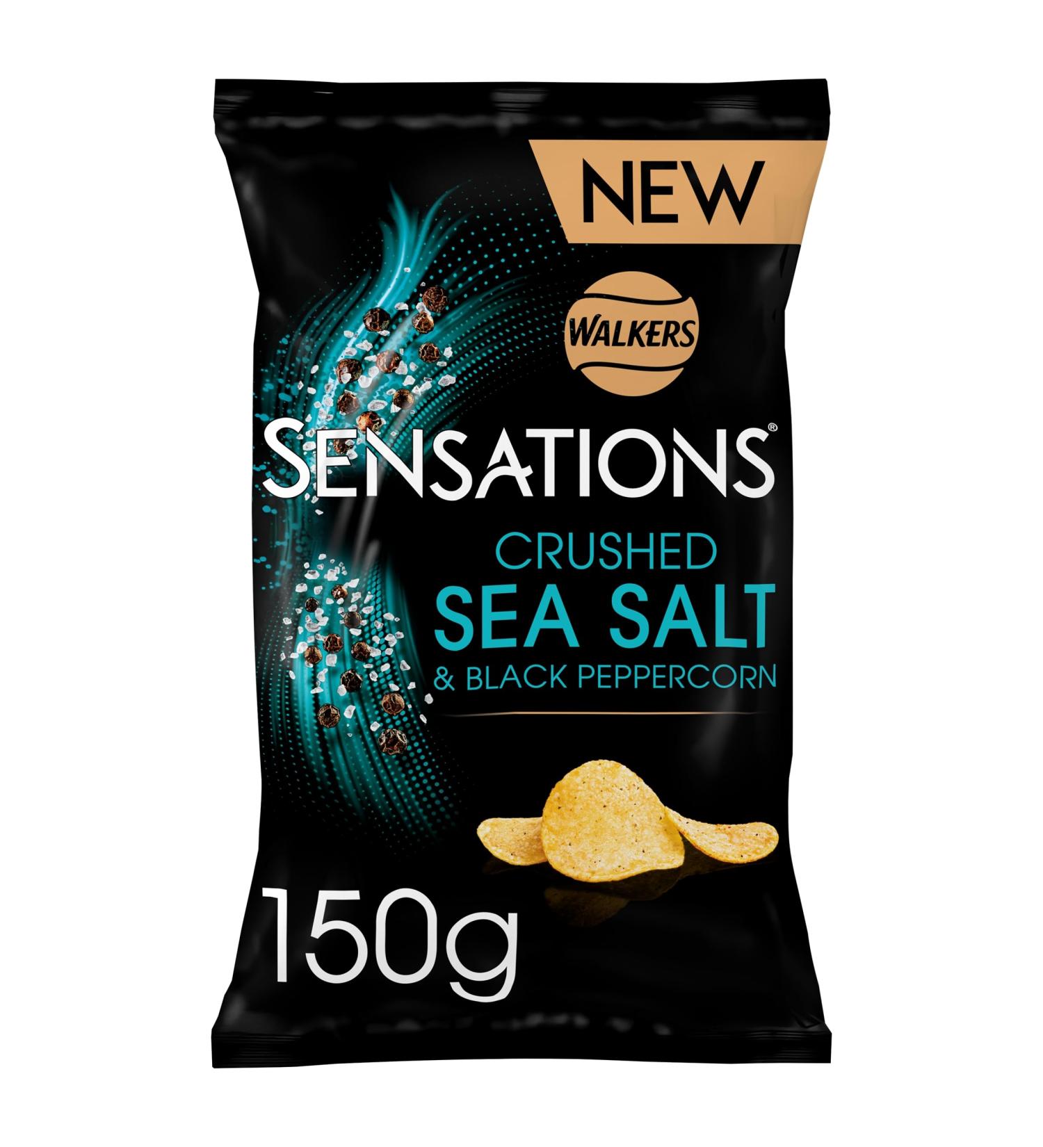 Walkers Sensations Salt & Black Peppercorn Crisps 150g - Buy Online on SooperMarket.com