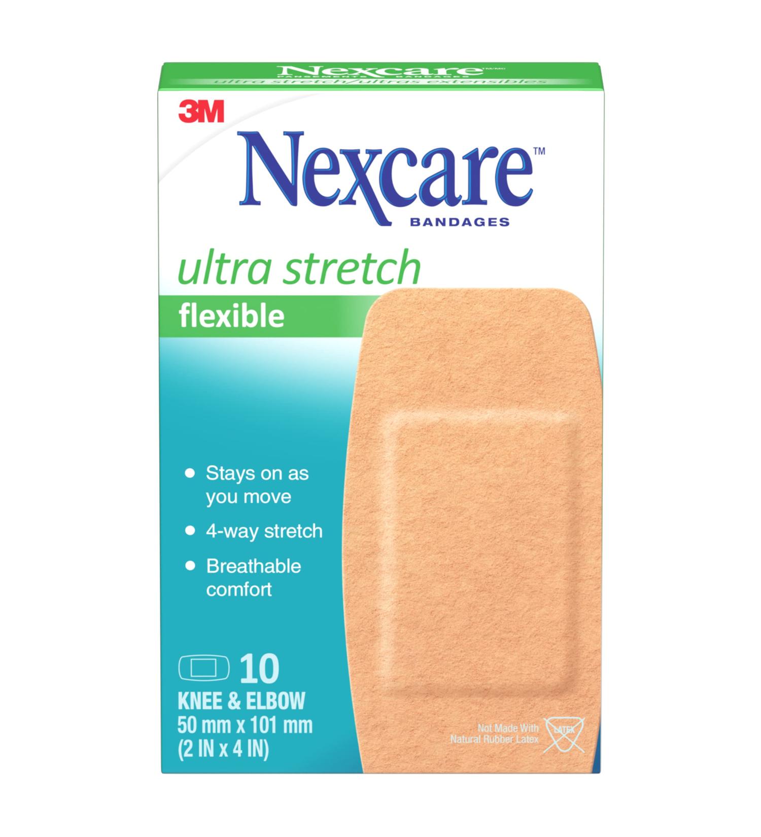 Nexcare Ultra Stretch Bandages CS103-CA Knee & Elbow 10/Pack Knee & Elbow 10 Count - Buy Online on SooperMarket.com