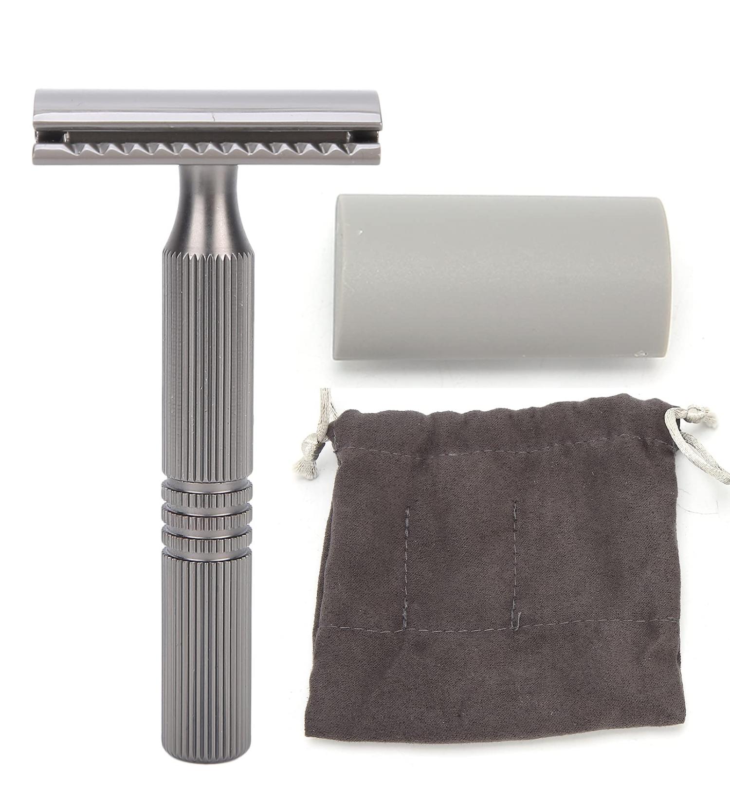 Buy Professional Men's Alloy Retro Razor | Classic Portable Ergonomic Safety Razor - Washable & Blade-Free - Buy Online on SooperMarket.com
