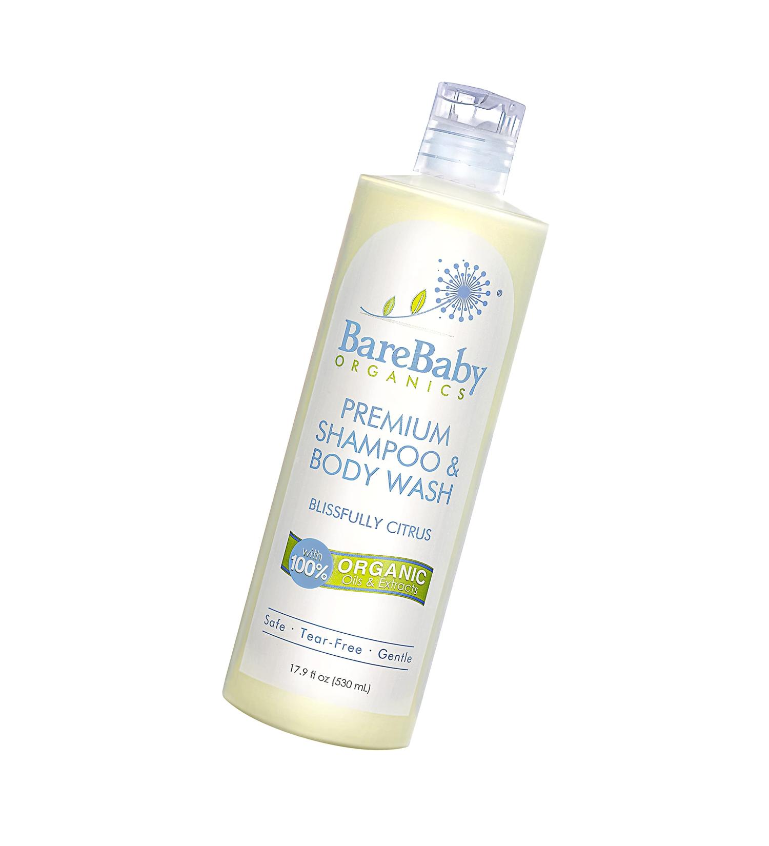 Organic Baby Shampoo & Body Wash with Aloe, Cucumber, Citrus Essential Oils - Gentle, Tear-Free, Eczema Friendly - 17.9 oz - Buy Online on SooperMarket.com