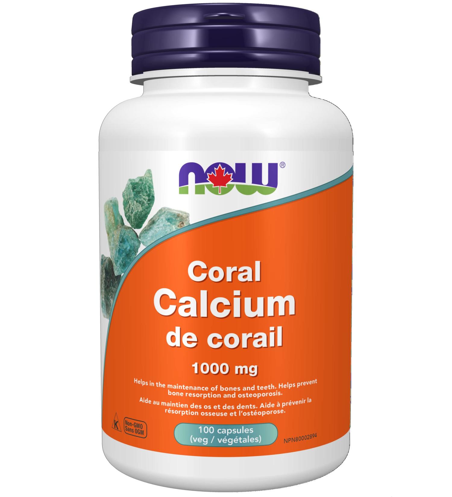 Now Coral Calcium 1000mg 100vcap - Buy Online on SooperMarket.com
