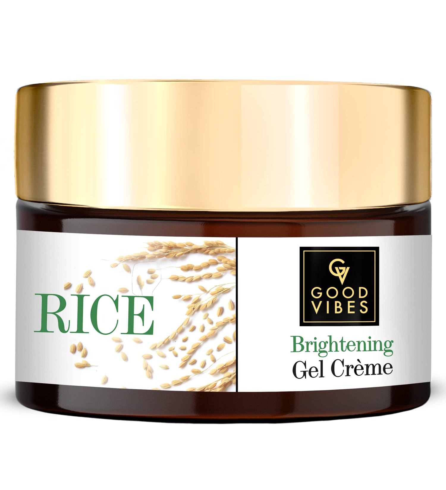 Good Vibes Rice Brightening Gel Creme - Hydrating Lightweight Face Moisturizer (50g/1.76oz) - Buy Online on SooperMarket.com
