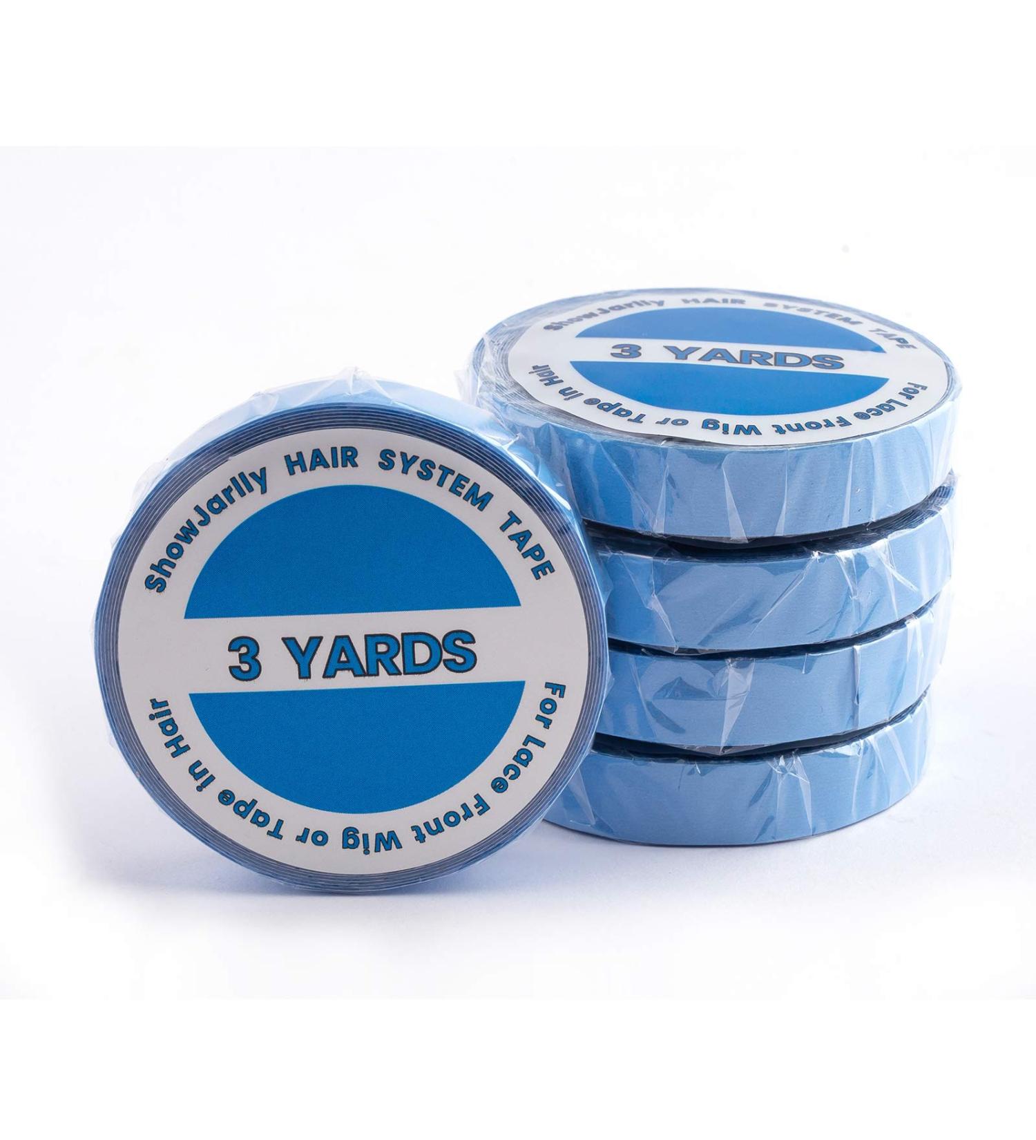 ShowJarlly Double Sided Adhesive Blue Lace Front Wig Tape Roll - 0.8 CM * 3 Yards - Buy Online on SooperMarket.com