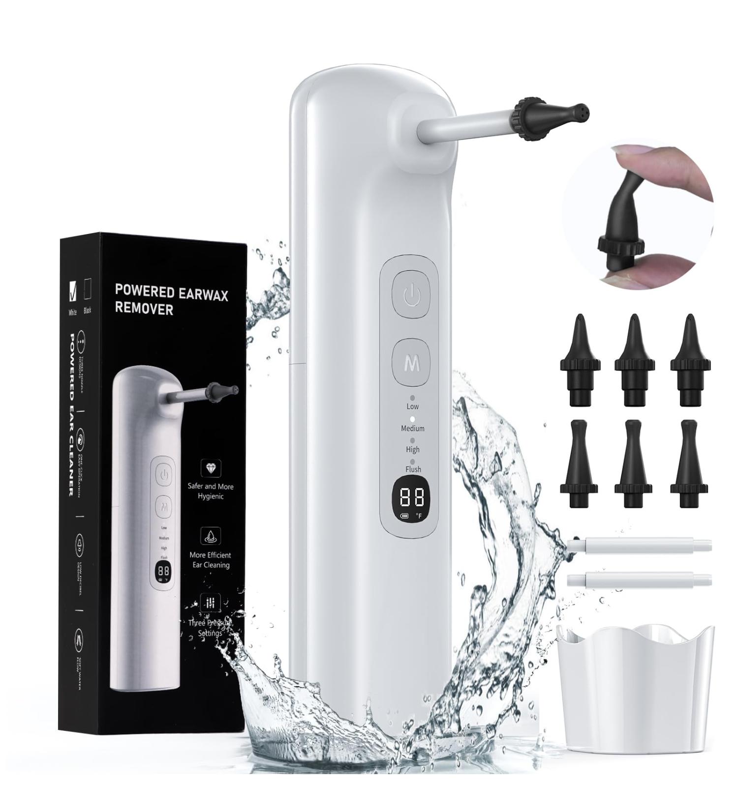HassoKon Electric Ear Wax Removal Kit - 4 Modes, 6 Tips, Efficient Ear Cleaning for Adults & Kids - Buy Online on SooperMarket.com