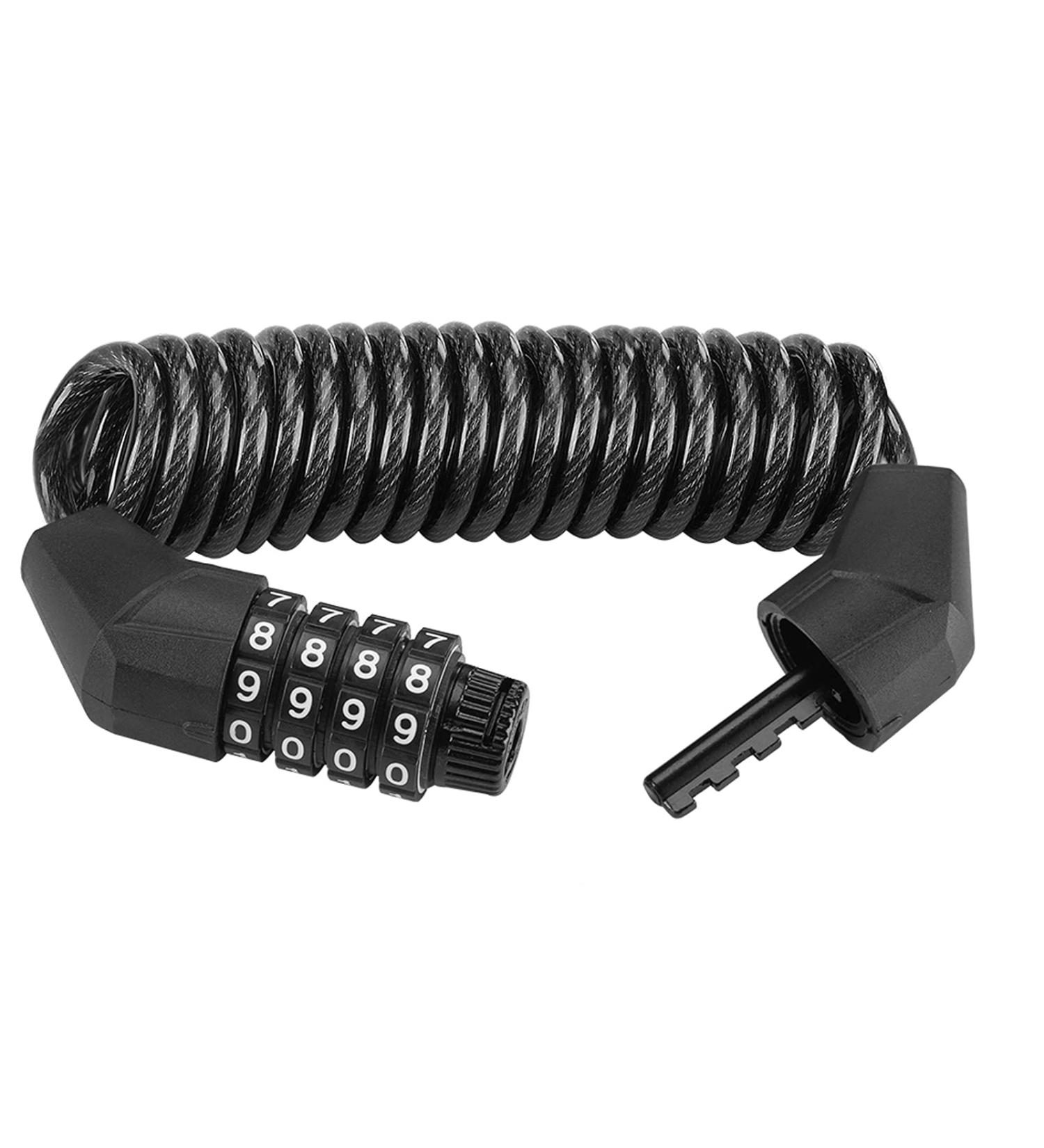Rockbros Bicycle & Helmet Lock Cable - 150cm Zinc Alloy & PVC Security with 4-Digit Code - Ideal for Bikes Helmets & Strollers - Buy Online on SooperMarket.com