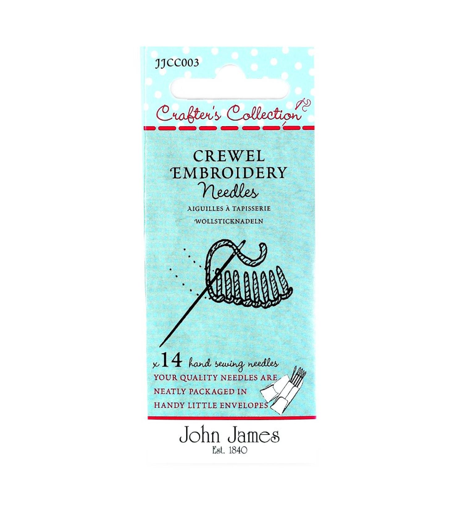 John James Crafter's Collection Crewel Embroidery Needles Assorted Sizes