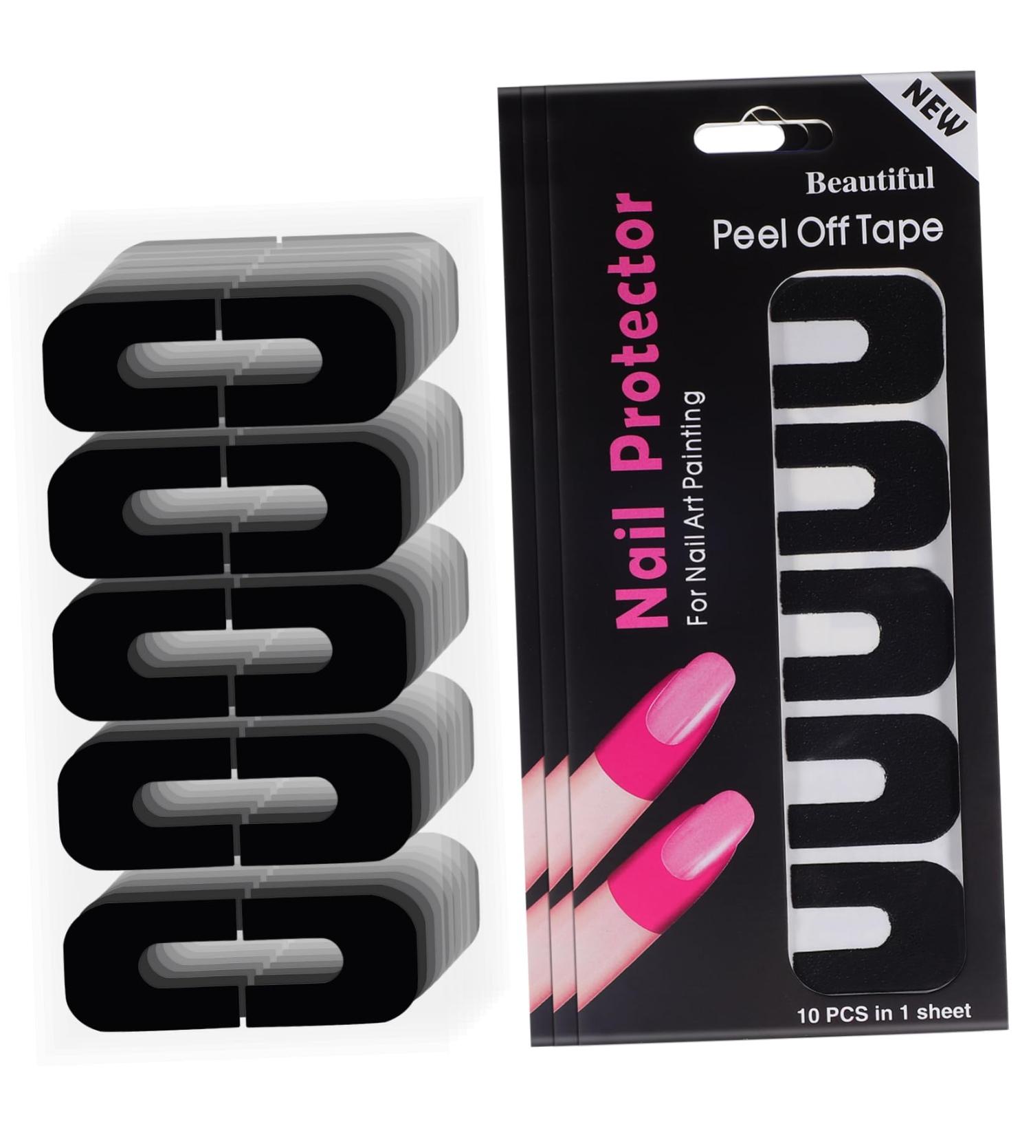 FRCOLOR 100 Sheets Nail Art Anti-Spill Stickers Nail Protector Stickers Nail Tape Nail Guards for Painting Nails Cuticle Protector for Nail Painting Nail Polish Silica Gel Edge Sticker 3.00X2.50X0.10CM As Shown - Buy Online on SooperMarket.com