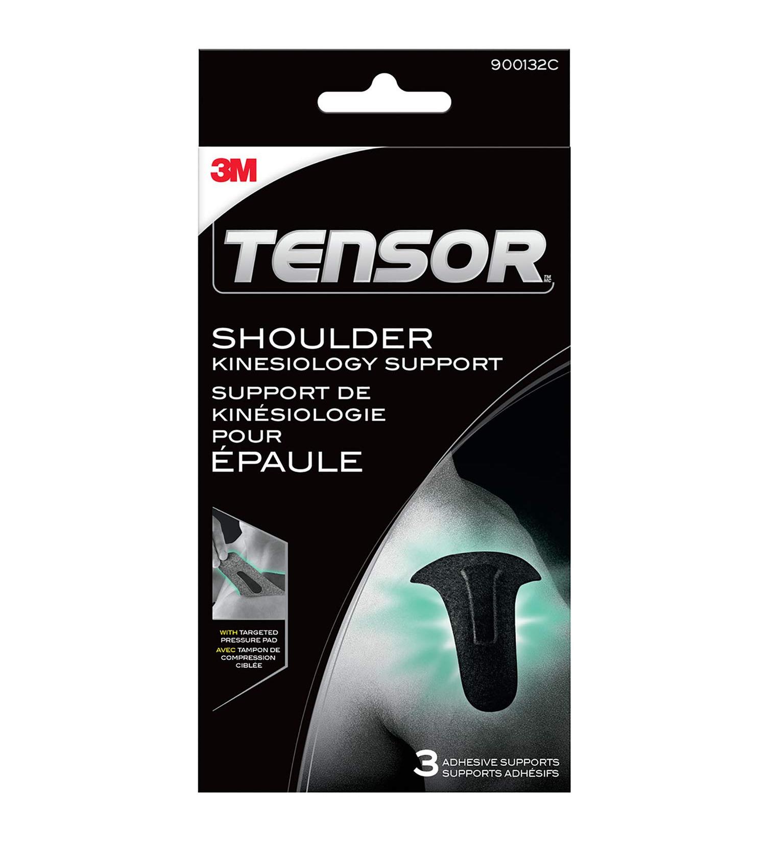 Tensor Kinesiology Shoulder Support Pre-Cut Adhesive Athletic Support Brace Alternative 3 Pack - Buy Online on SooperMarket.com