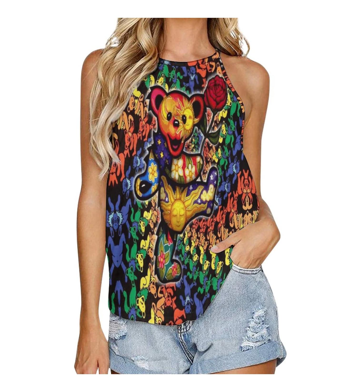 Women's Summer Tank Top - Sleeveless Casual Vest with Funny Patterns, Colorful Design - X-Large - Buy Online on SooperMarket.com