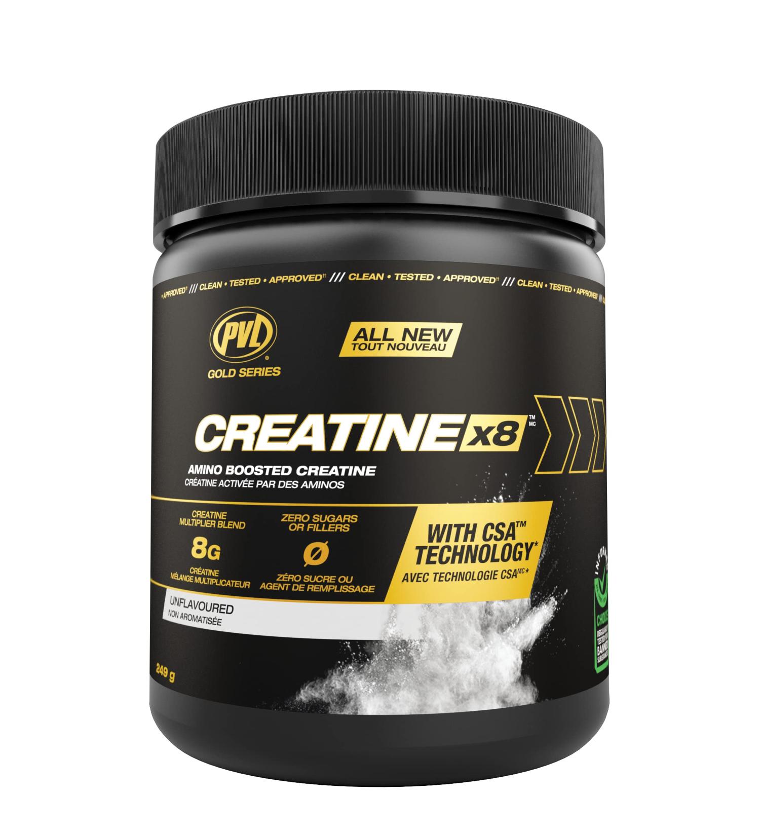 PVL Creatine X8 - Advanced Creatine Monohydrate Powder - Amino Acid Boosted Creatine Powder - Workout Supplement - Zero Sugars or Fillers -249 g - 30 Serving - Buy Online on SooperMarket.com
