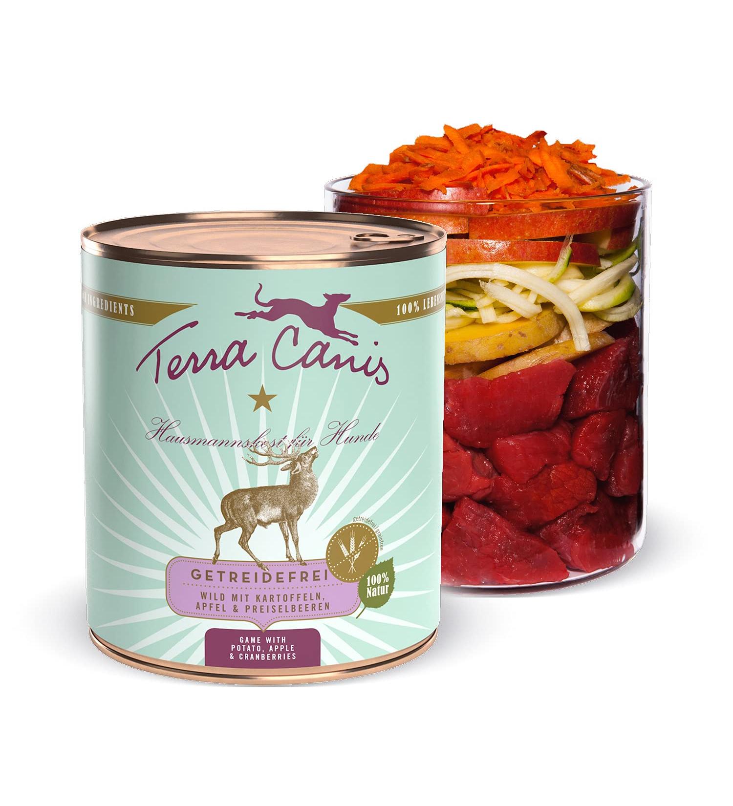 Terra Canis Grain-Free Wet Dog Food - Wild Potato Apple & Cranberry 800g | Premium Low-Allergen Gluten-Free Nutrition for Healthy Dogs - Buy Online on SooperMarket.com