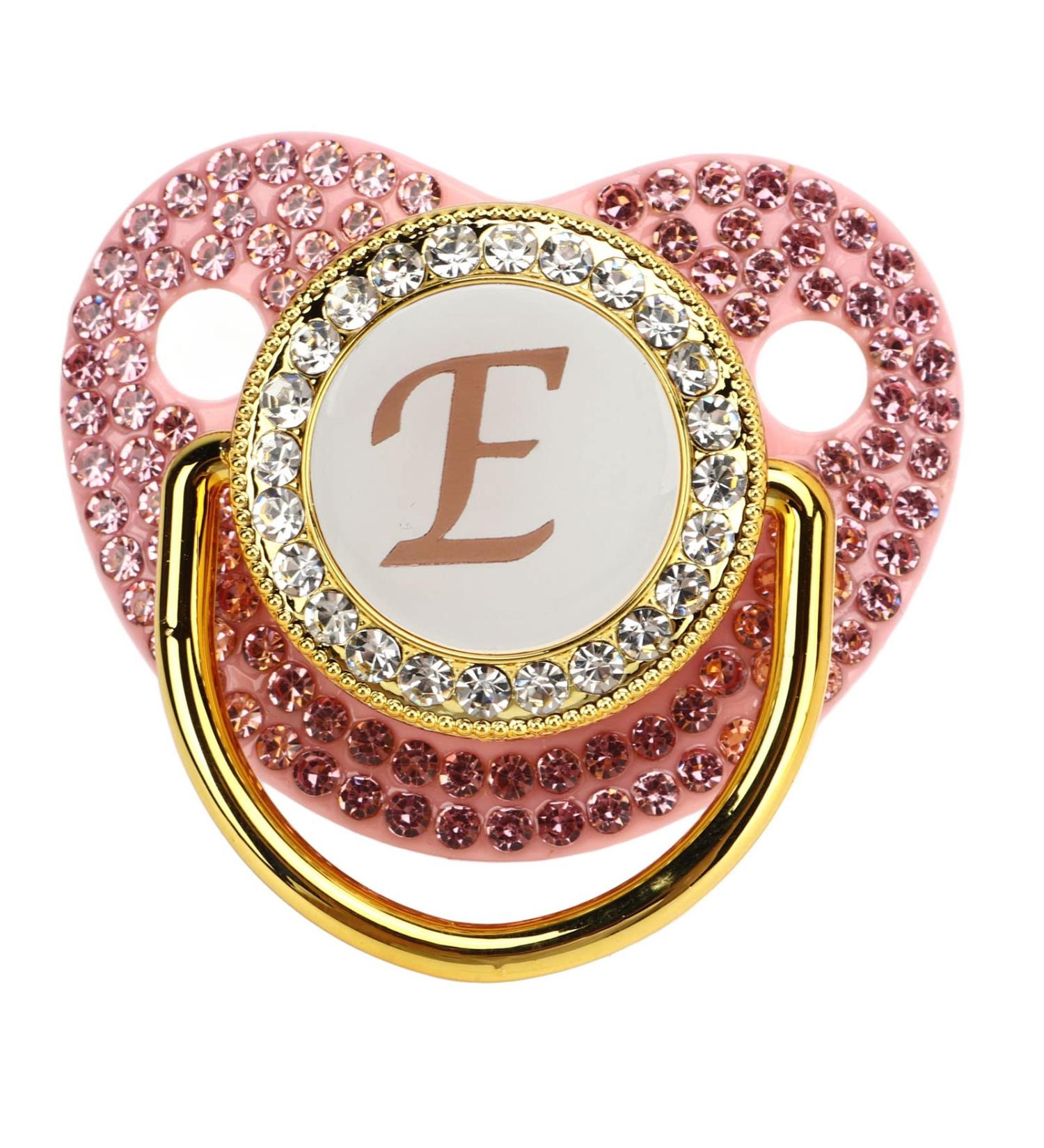 Ergonomic Golden Rhinestone Baby Pacifier - Light & Flexible Design for Comfort - Buy Online on SooperMarket.com