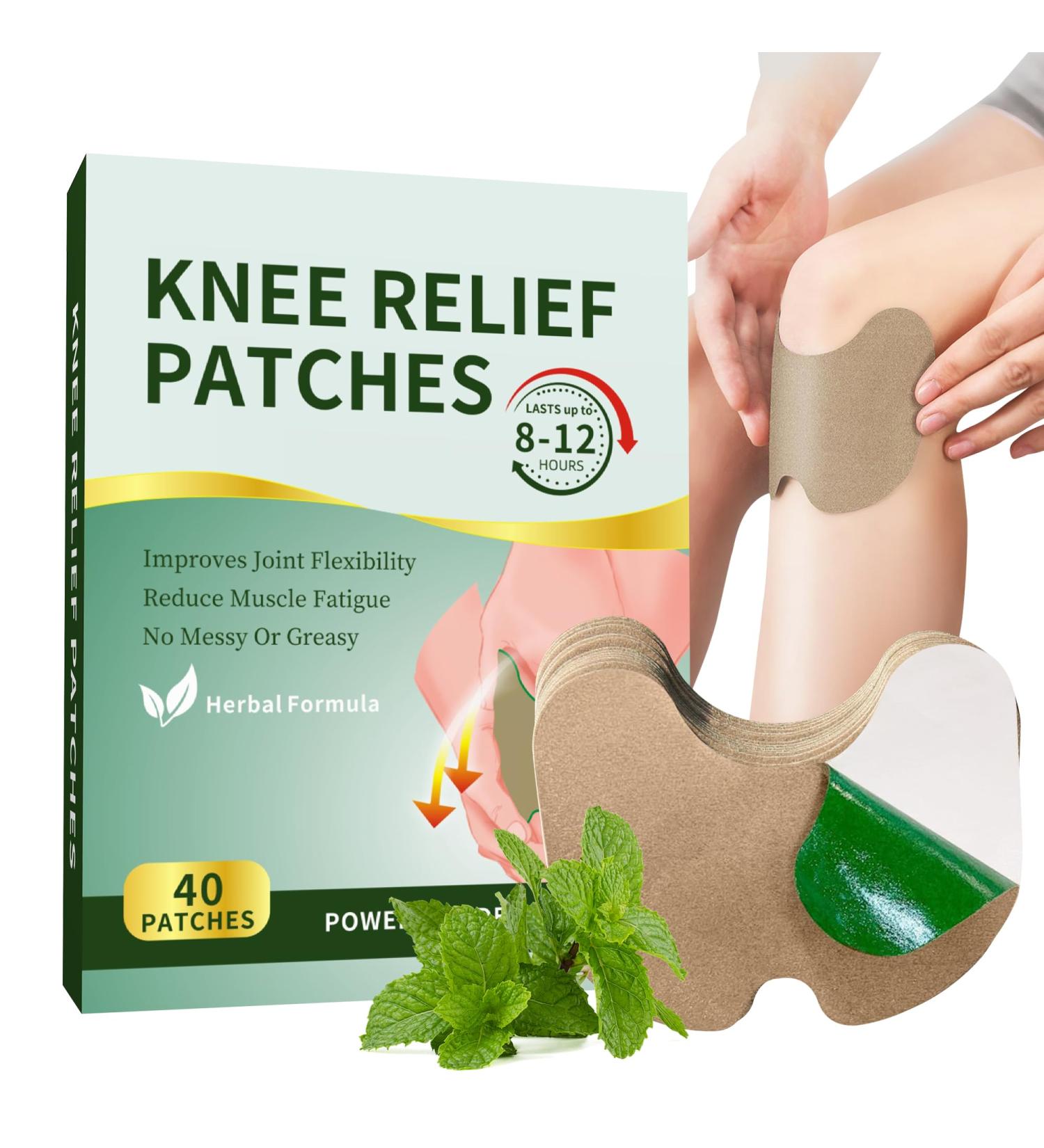40 Counts Knee Relief Patches Natural Knee Patch Knee Heat Patches for Relief Knee Back Neck Shoulder Warming Herbal Plaster Patches 12 Hour Long Lasting Relief of Knee Joint - Buy Online on SooperMarket.com