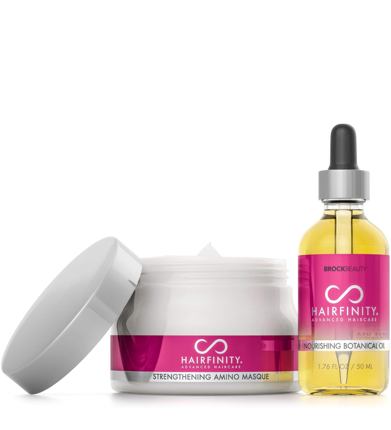 Hairfinity Strengthening Amino Treatment Masque & Botanical Hair Growth Oil - Hydrating Mask for Dry, Damaged Hair - Buy Online on SooperMarket.com