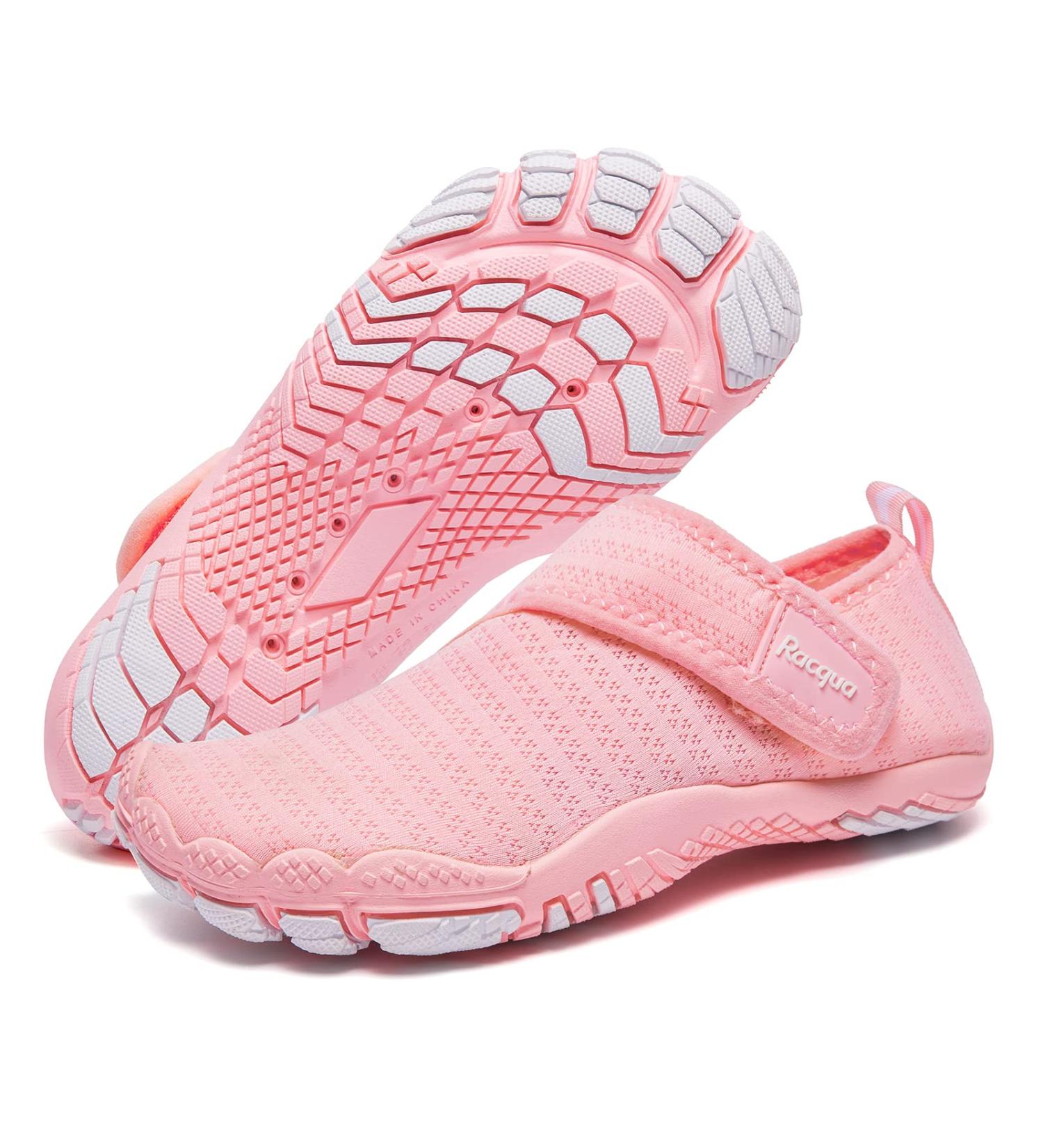 Racqua Kids Water Shoes | Quick Dry Barefoot Aqua Shoes for Boys and Girls | Lightweight Swim Beach Shoes | Toddler to Big Kid Sizes | Pink - Wzk163g - Buy Online on SooperMarket.com