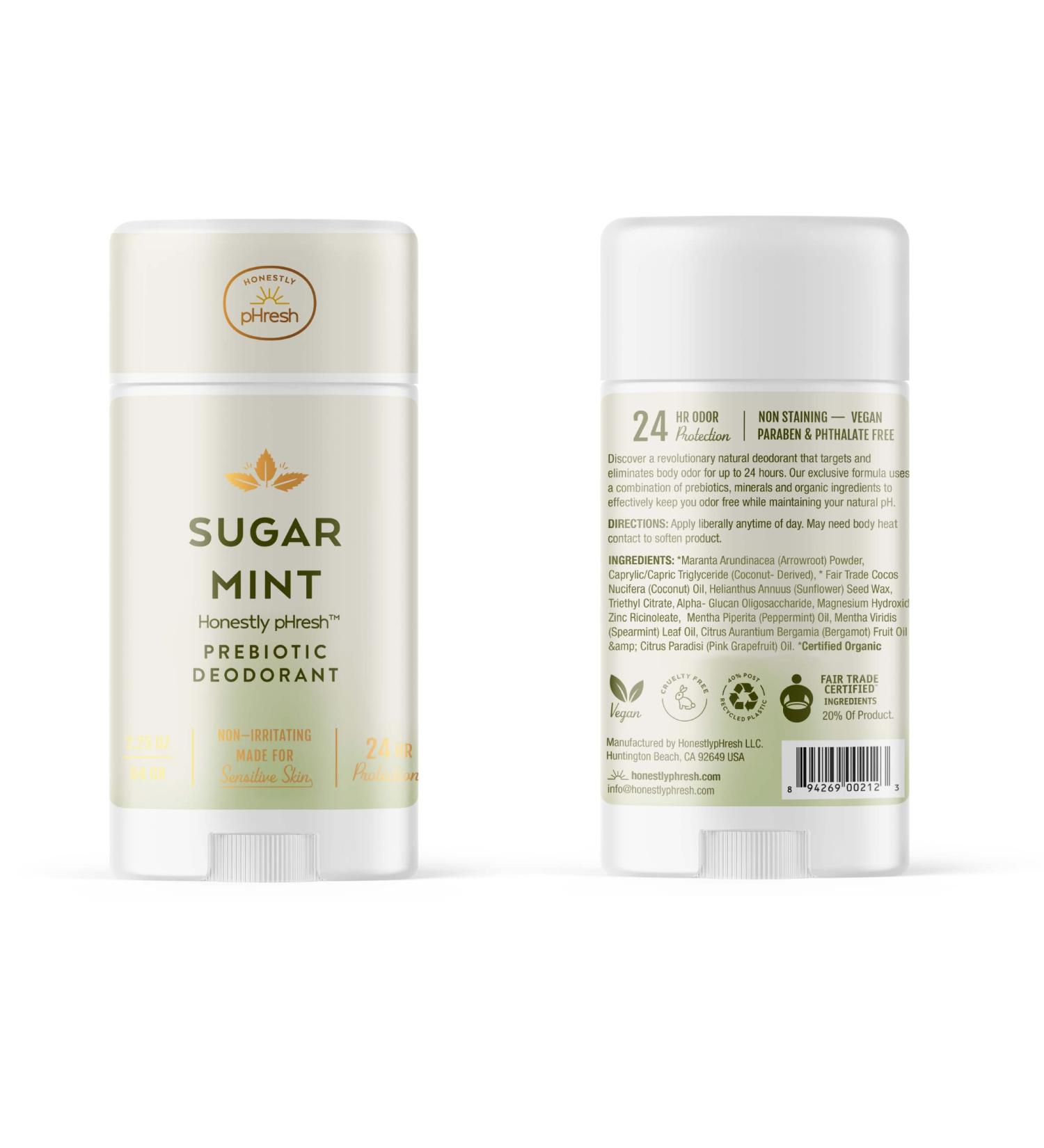 HONESTLY PHRESH Sugar Mint Stick Deodorant - 0.02lb - Buy Online on SooperMarket.com