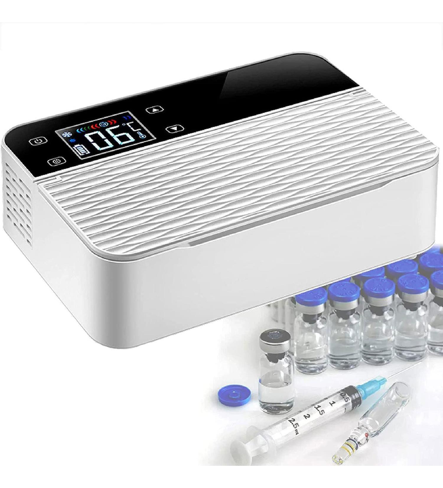 Mini Insulin Refrigerated Box 0-18 c Portable Insulin Cooler Smart Touch Buttons Drug Cooler LCD Display Super Large Capacity for Travel/Eye Drops/interferon/Drug DualCoreVersion-NoBattery - Buy Online on SooperMarket.com