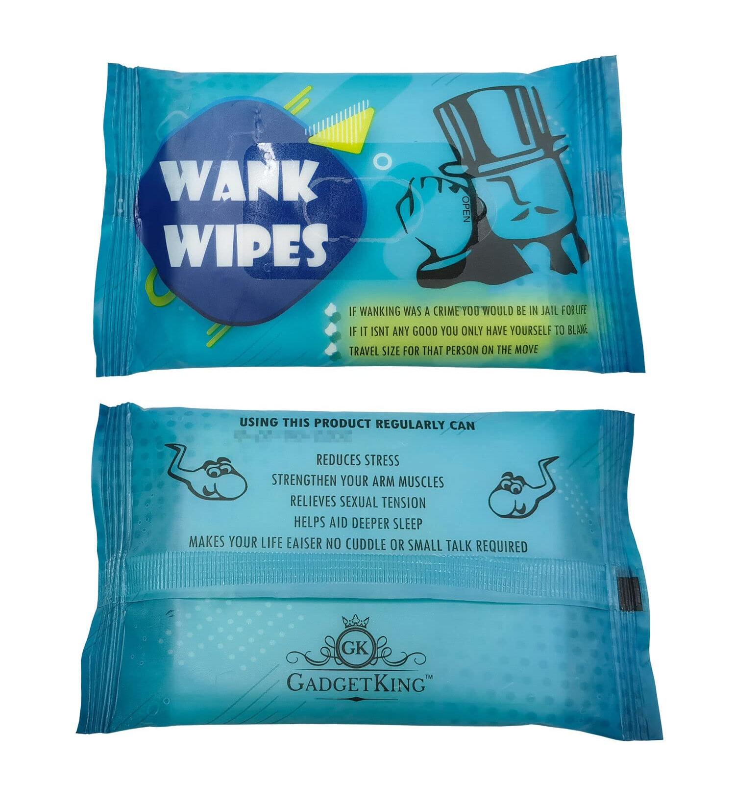 Wank Wipes Tissue Prank Xmas Gift Idea Present for Him Husband Boyfriend Men Man Size Teenager Unusual Prank April Fools Secret Santa 40th 50th 60th 21st Birthday Rude Ladies Her Boss Novelty - Buy Online on SooperMarket.com
