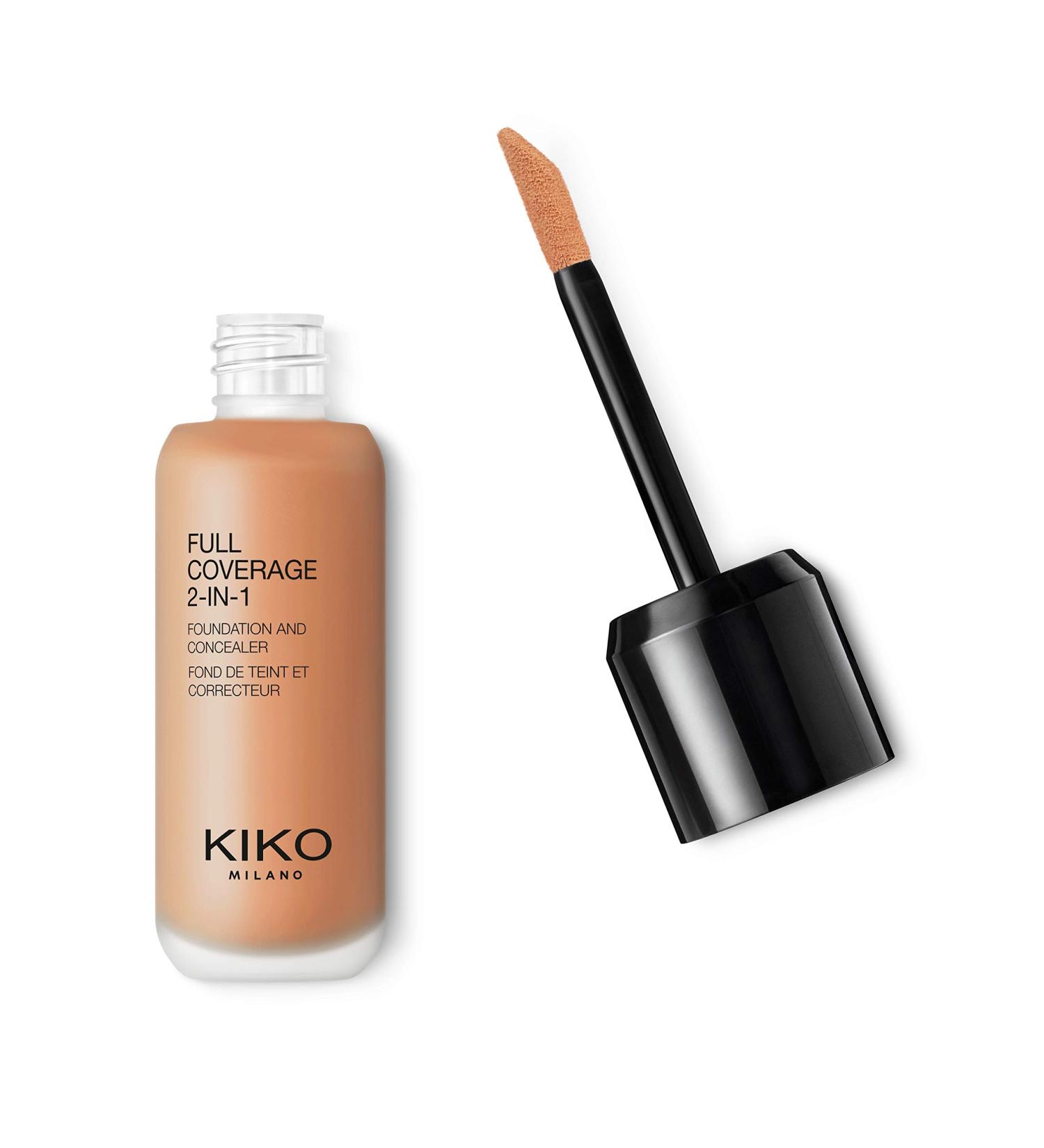 KIKO Milano Full Coverage 2-In-1 Foundation & Concealer 12 - N 80 | 2 in 1 foundation and concealer superior coverage Neutral 80