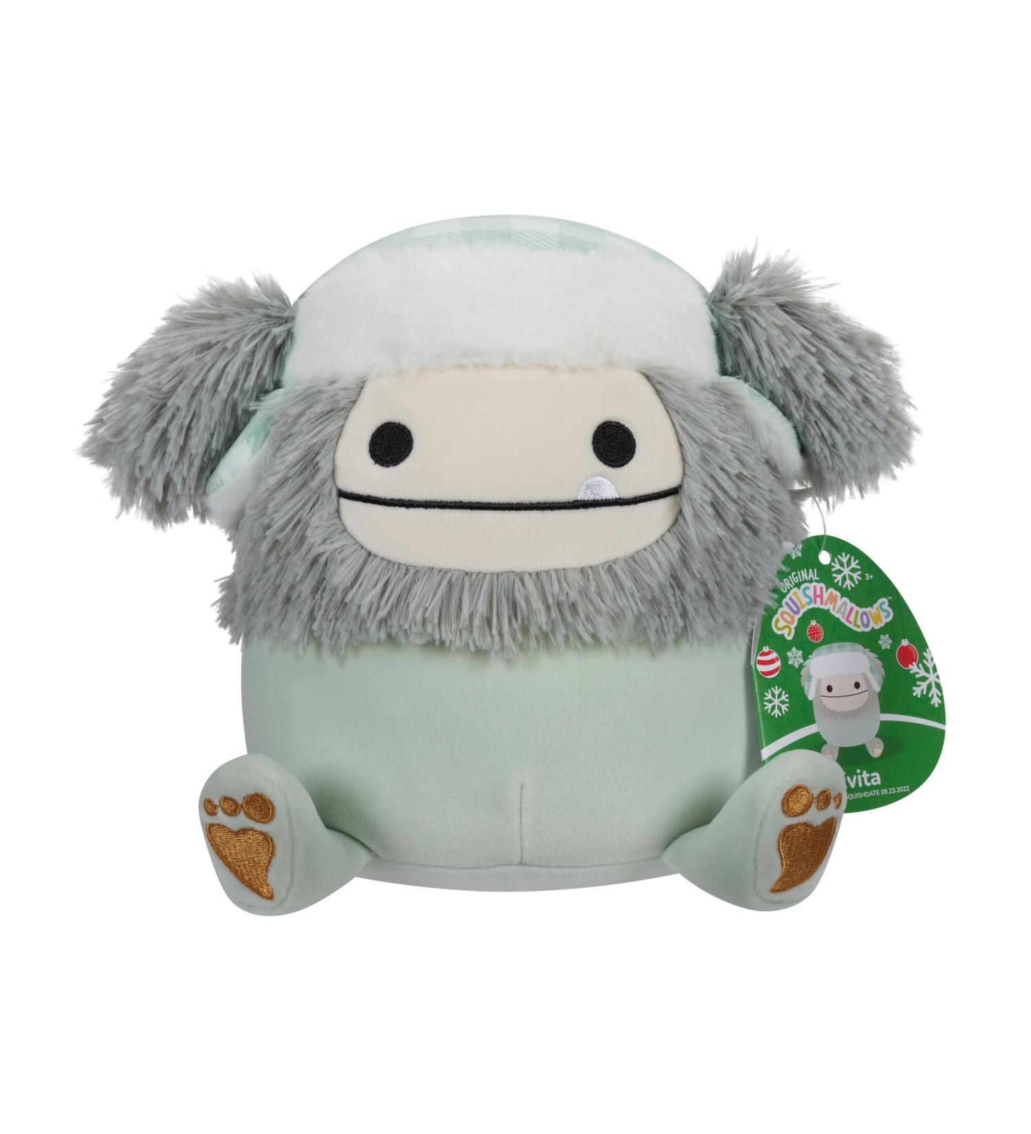 Squishmallows Original 7.5-Inch Evita the Grey Bigfoot Plush with Trapper Hat - Small Ultrasoft Toy - Buy Online on SooperMarket.com