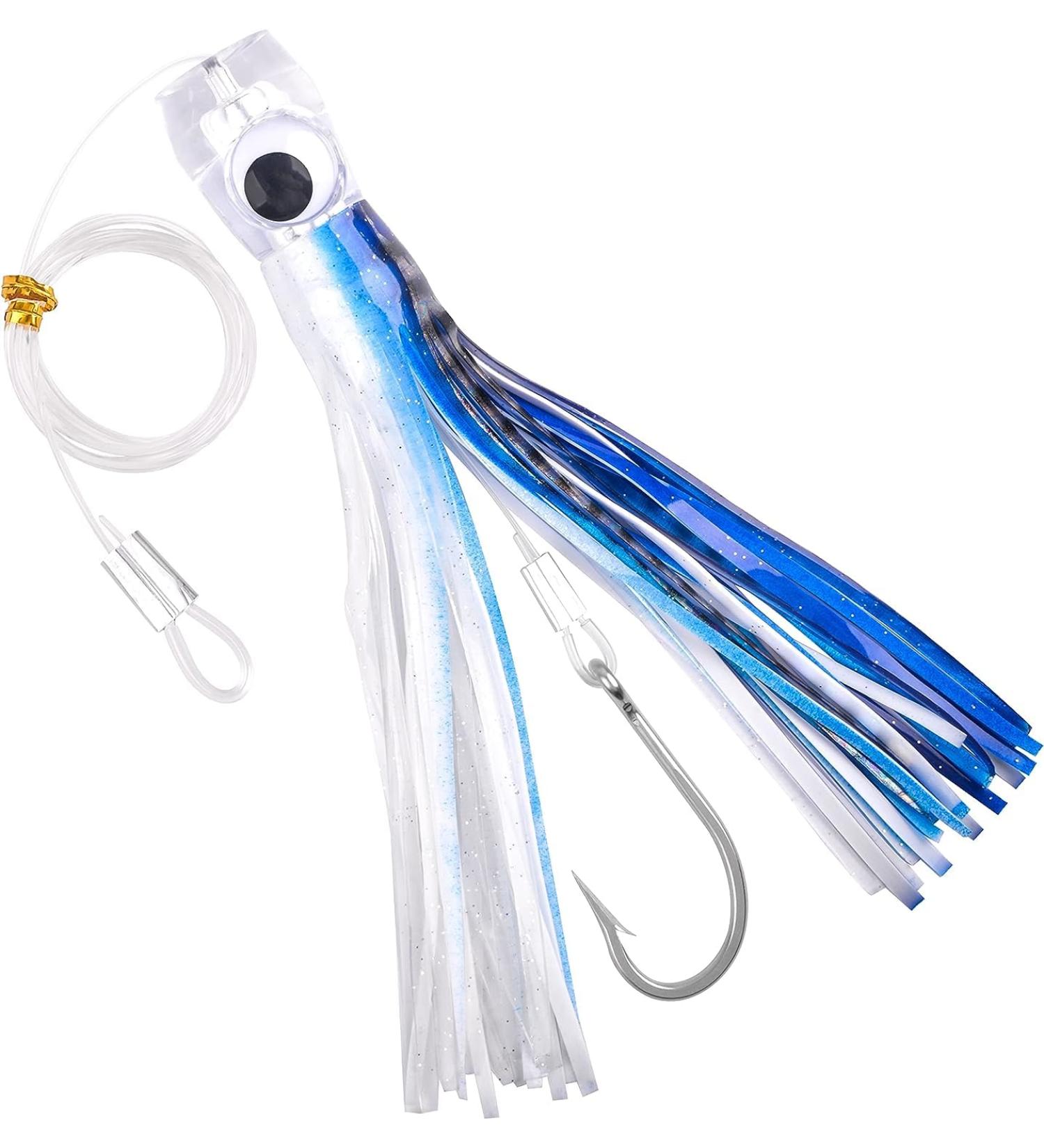 Drag Bait Saltwater Fishing Bait for Mahi Marlin Tuna & Wahoo - Deep Sea Fishing Bait with Inkfish Skirts - Buy Online on SooperMarket.com