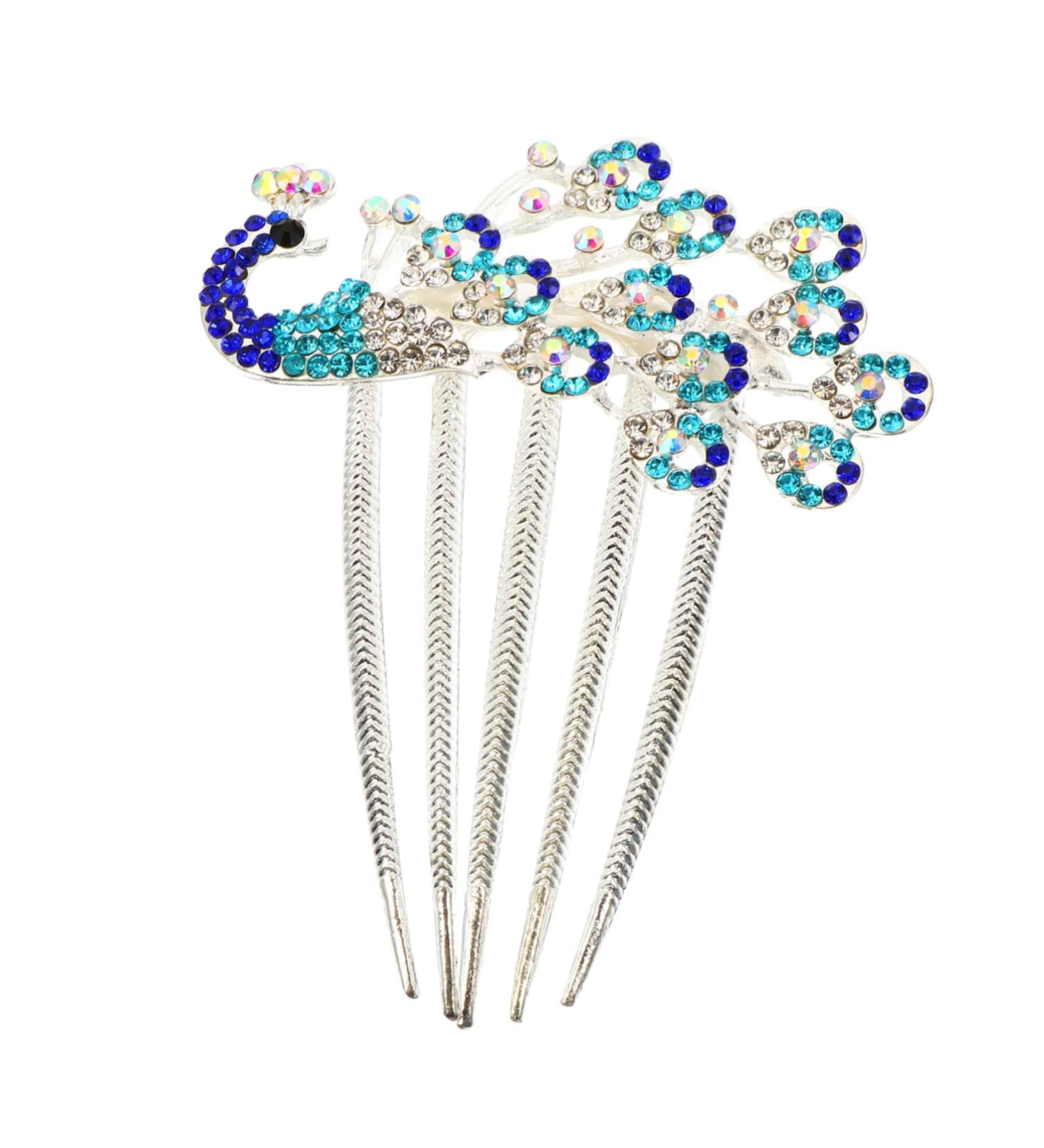Amosfun Diamond Phoenix Hair Comb Wedding Hair Clip Combs for Women Wedding Hair Accessories for Women Flower Girl Barrette Rhinestone Barrette Comb Crystal Hair Clips Hair Side Comb Lace - Buy Online on SooperMarket.com