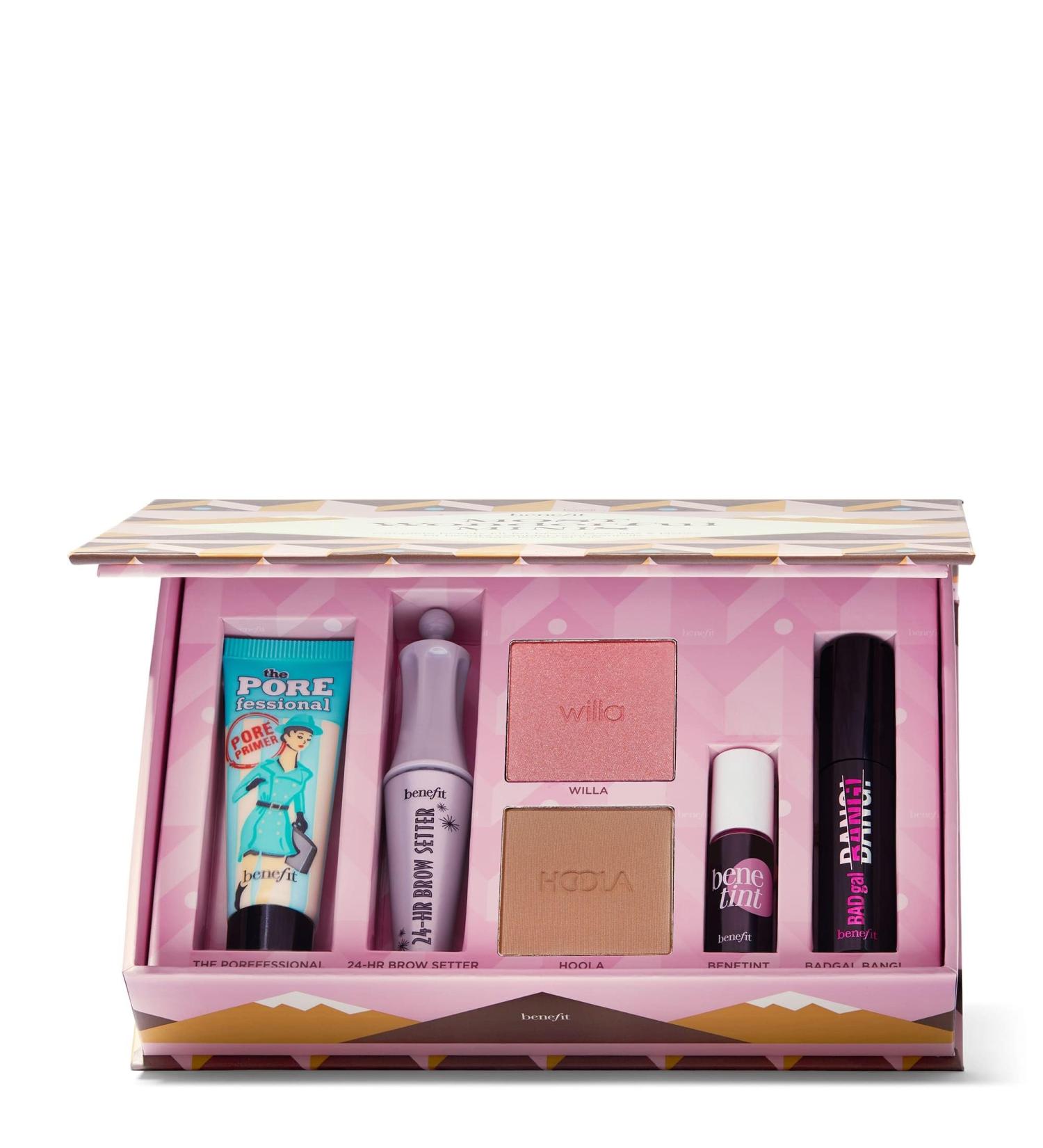 Benefit Most Wonderful minis - Complete beauty kit for brows face lips & lashes (Worth 65) neutral-rose blush rose-tinted lip & cheek stain - Buy Online on SooperMarket.com