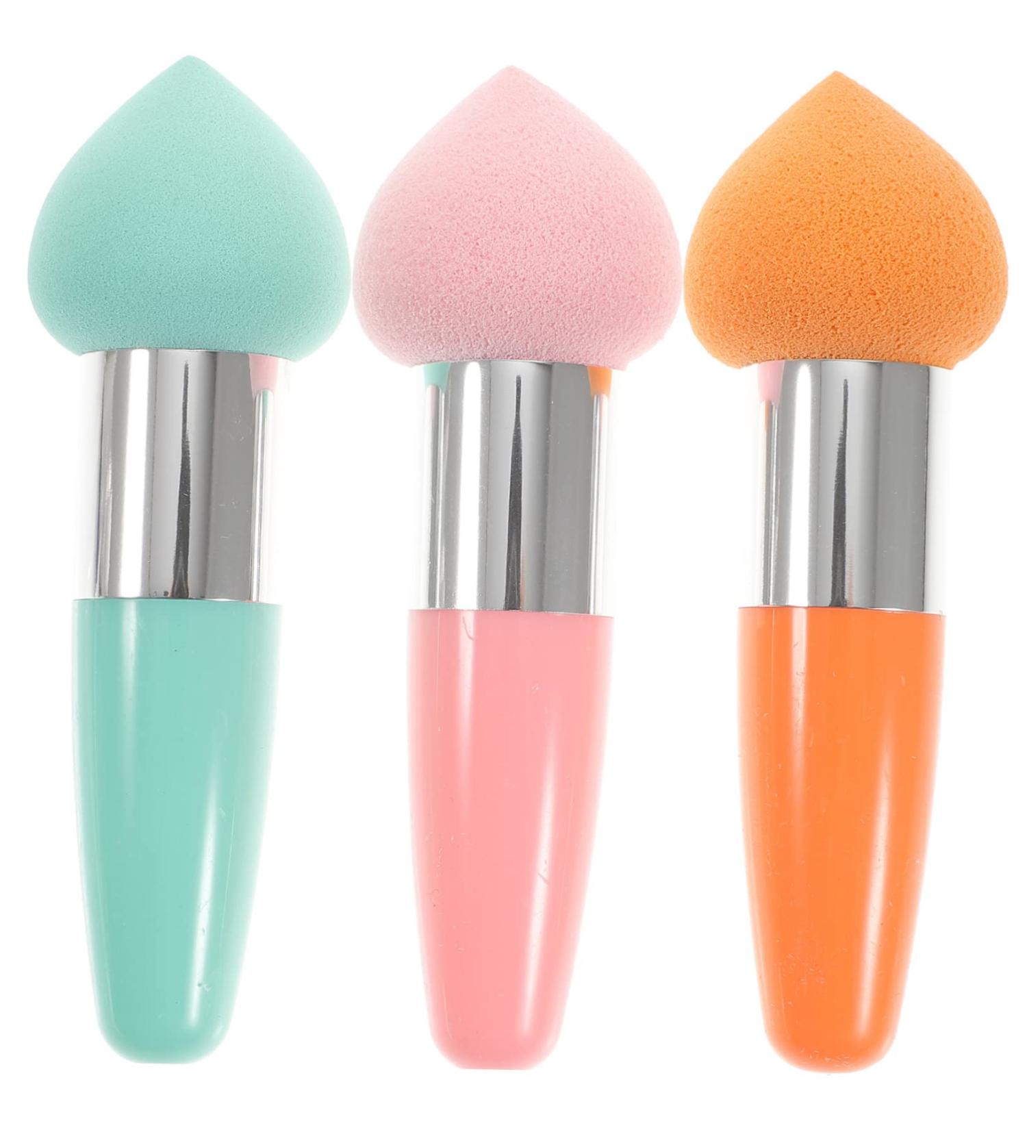 Shop Housoutil 3pc Foundation Sponge & Brush Set | Powder & Concealer Brushes for Flawless Makeup - Travel-Friendly Makeup Tools - Buy Online on SooperMarket.com