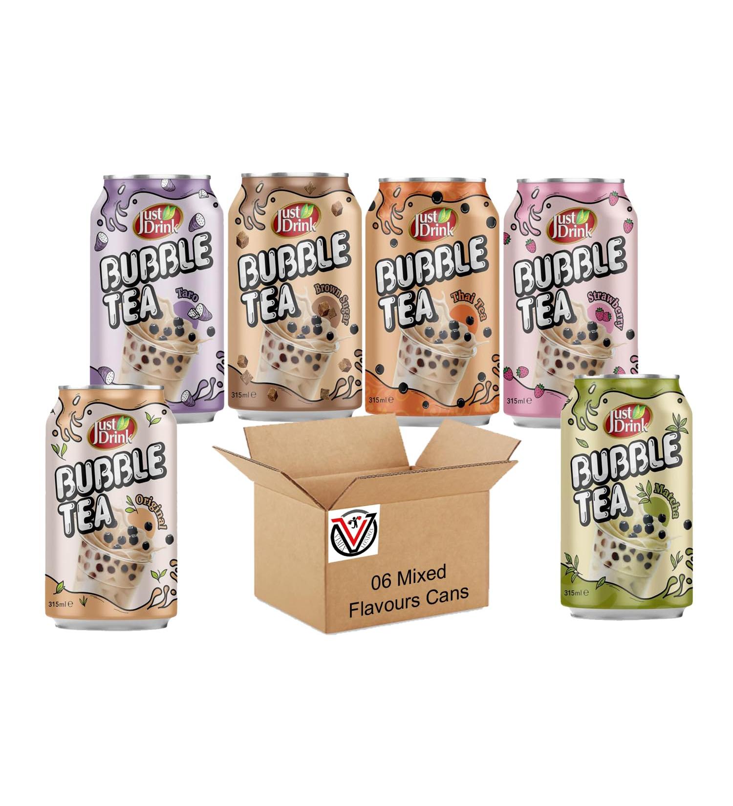 Just Drink Original Brown Sugar Strawberry Thai Tea Matcha & Taro Bubble Tea 315ml - Buy Online on SooperMarket.com