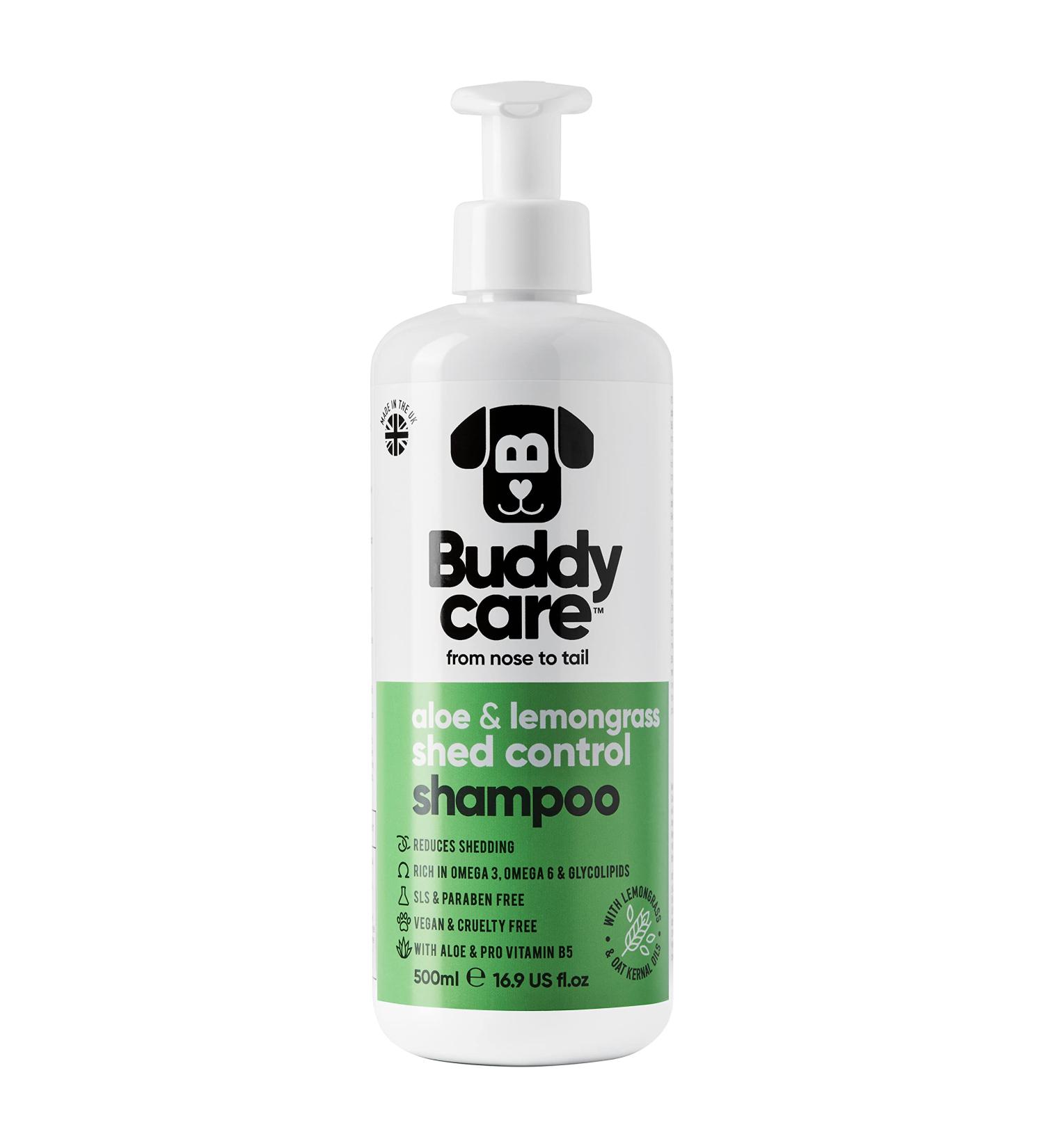 Buddycare Fell Care Shampoo for Dogs | 500ml Hair Loss Control with Aloe Vera & Pro-Vitamin B5 - International Shipping - Buy Online on SooperMarket.com