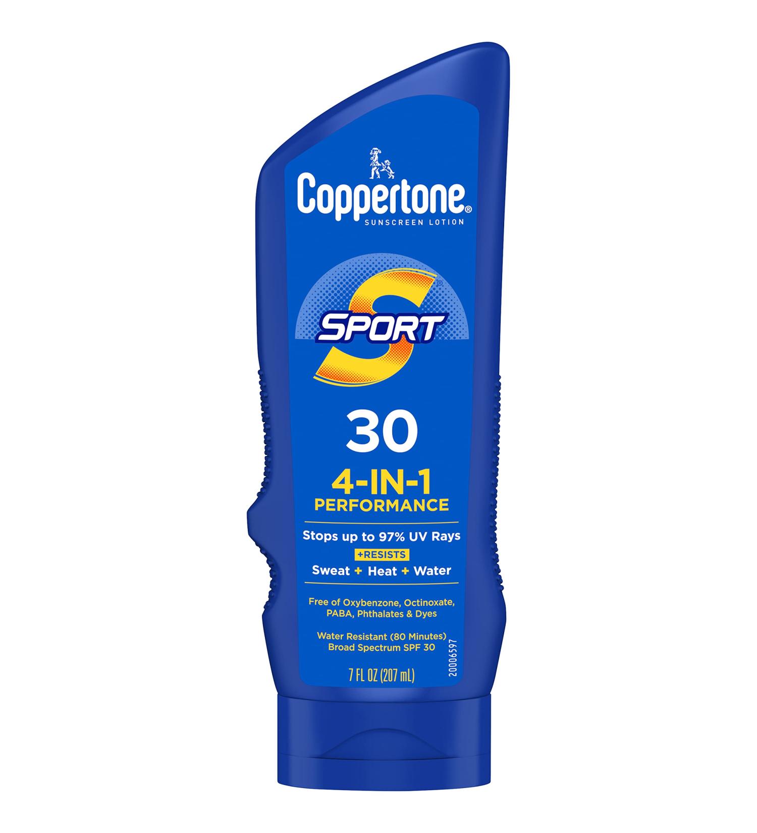 Coppertone SPORT Sunscreen SPF 30 Lotion, Water Resistant Body Sunscreen 7 Fl Oz (Pack of 1) - Buy Online on SooperMarket.com