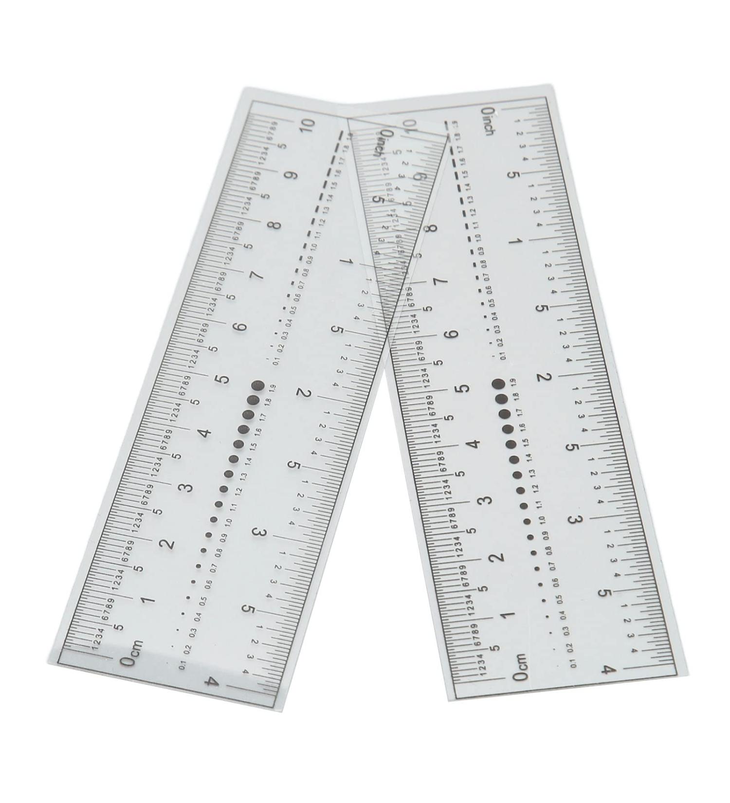 Nail Measuring Ruler Set | 10-Piece Ultra-Thin Transparent Tool for Precise Artificial Nail Measurement | International Shipping - Buy Online on SooperMarket.com
