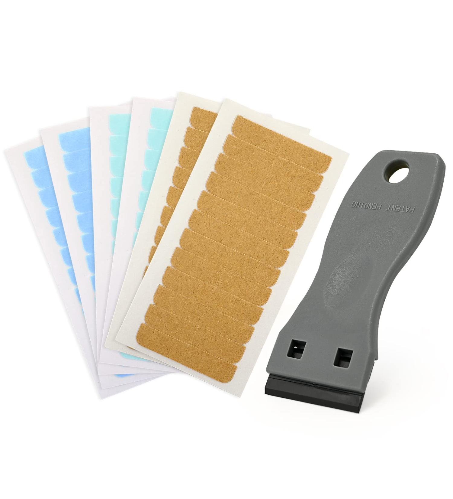 EHDIS 72 Pcs Hair Extension Tapes with Scraper - Double Sided Hair Tape for Extensions, Wigs & Toupees - Buy Online on SooperMarket.com