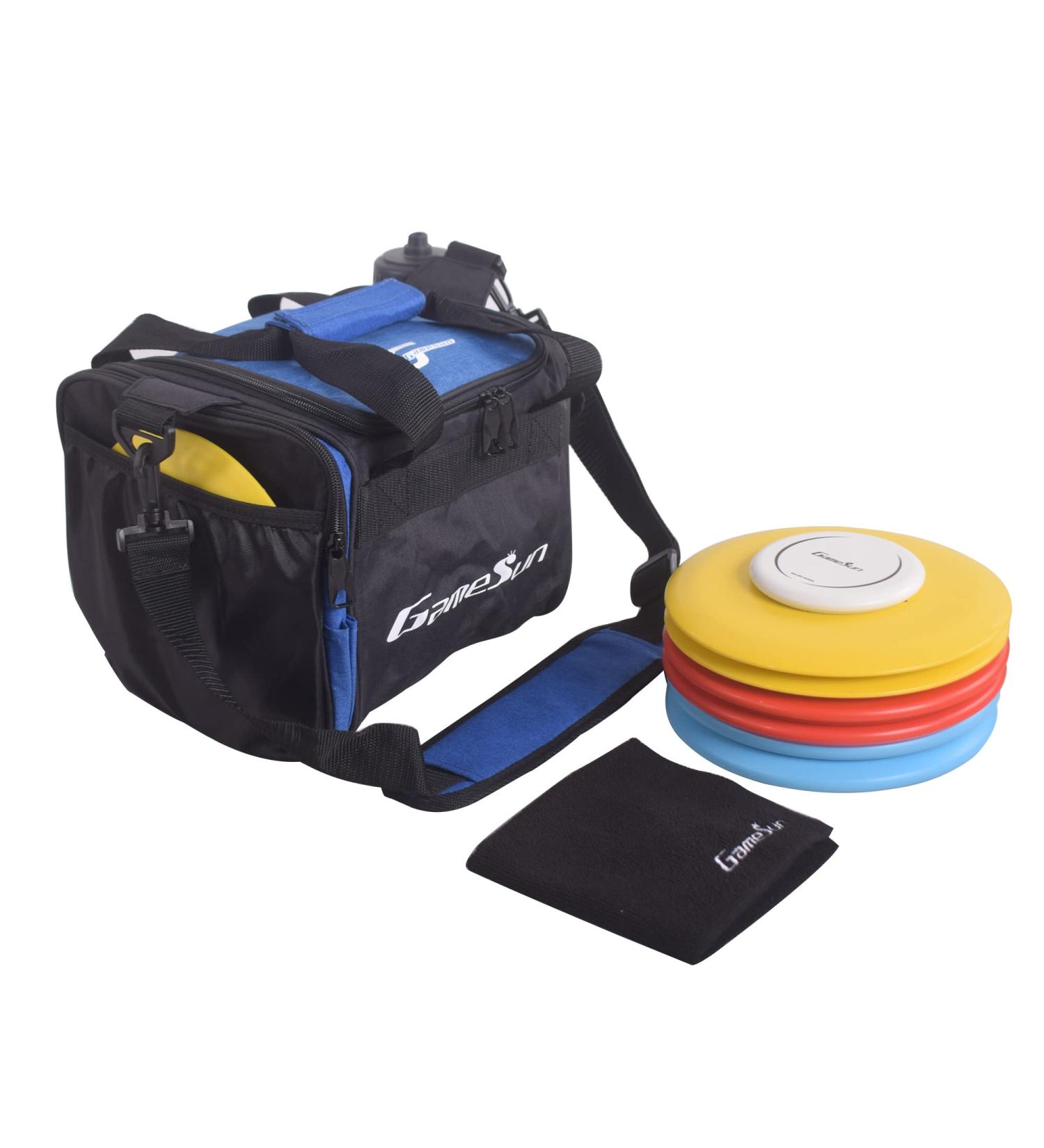 Disc Golf Starter Set with 6 Discs, Marker, Towel & Bag - Blue Fairway Driver - Buy Online on SooperMarket.com