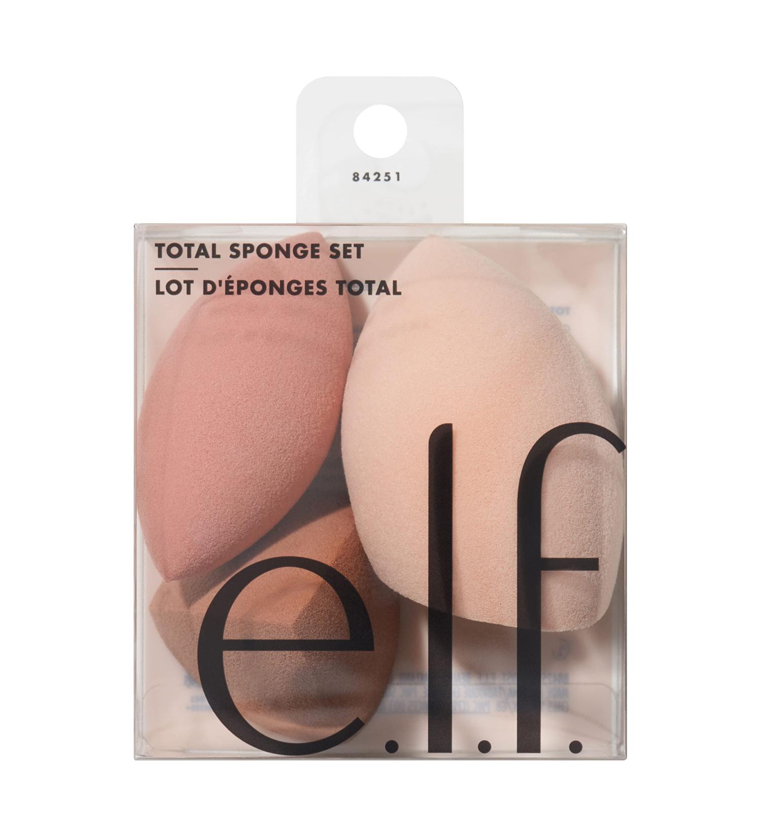 e.l.f. Total Sponge Set Vegan & Cruelty-Free Makeup Sponges for Flawless Blending of Powder and Liquid Products - Buy Online on SooperMarket.com