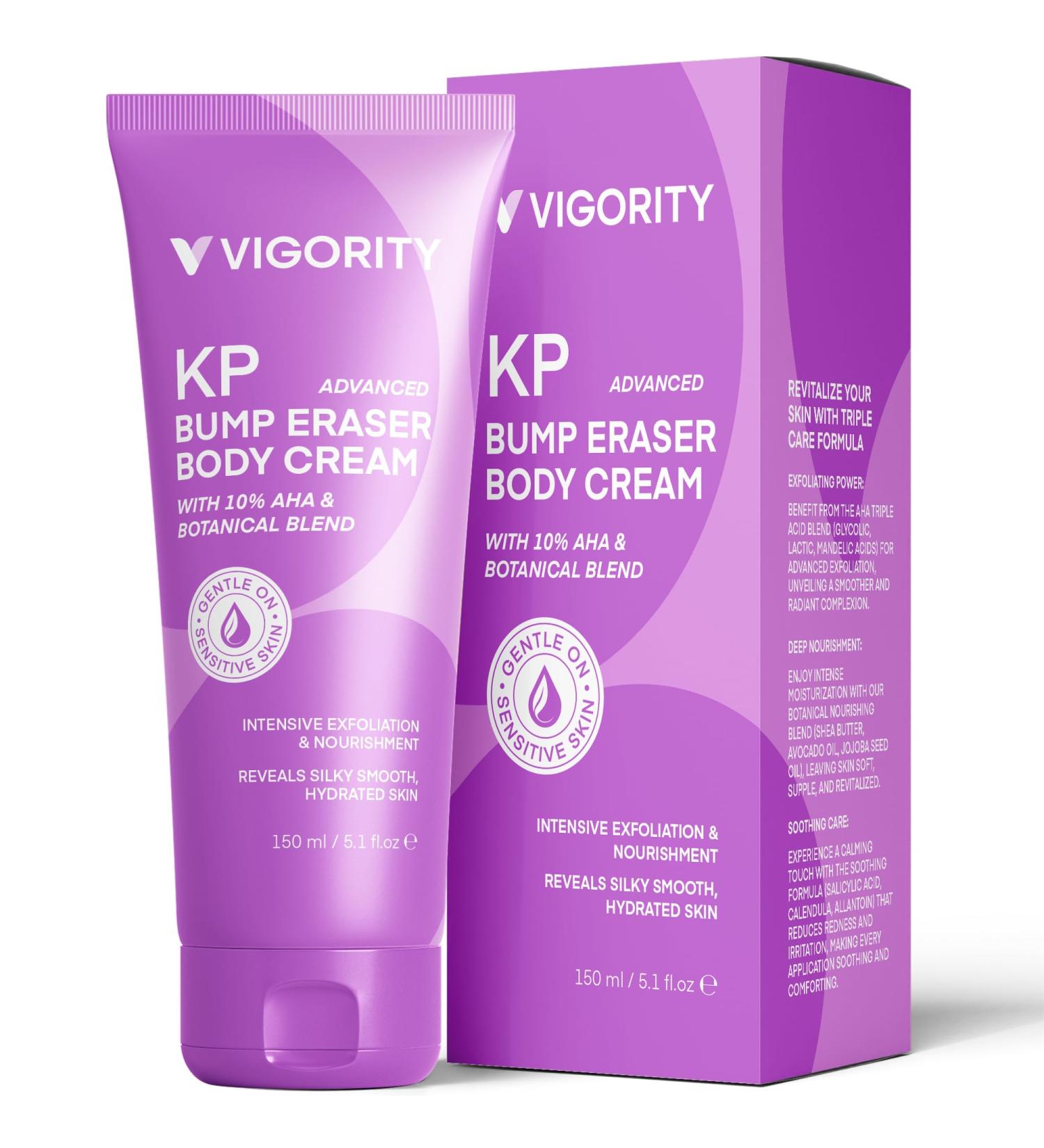Vigority KP Bump Eraser - Exfoliating Cream for Keratosis Pilaris & Dry Skin Relief | International Shipping Available - Buy Online on SooperMarket.com