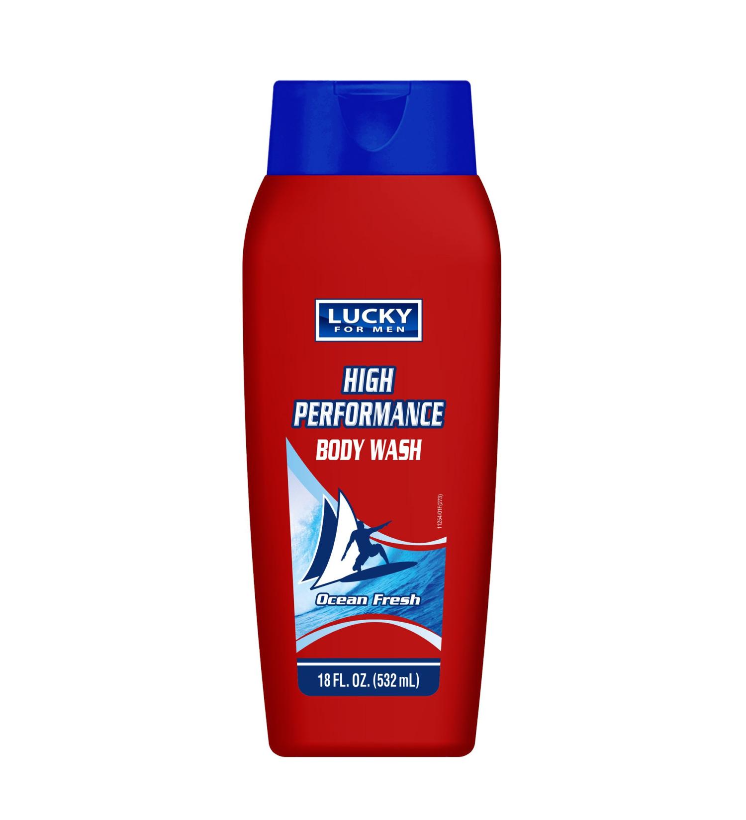 Lucky Super Soft Men's Body Wash High Performance 18 Fluid Ounce
