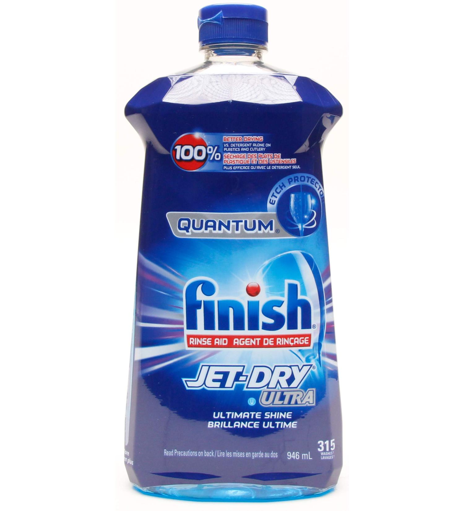 Finish Quantum Rinse Aid Jet-Dry Ultra Ultimate Shine 32 Fl. Oz - 315 Washes - Buy Online on SooperMarket.com