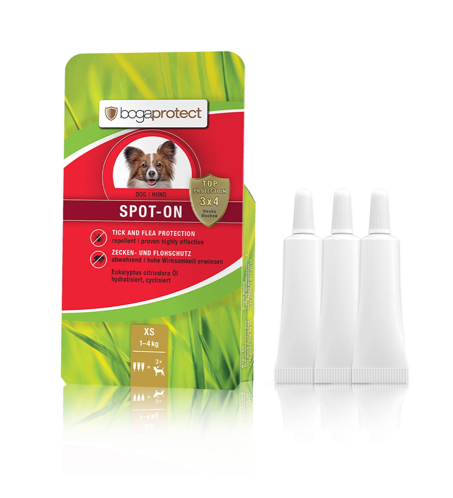 BogaProtect Spot On Dog - Natural Flea & Tick Protection for 1-4 kg Dogs | UBO0350 - XS Stock - Buy Online on SooperMarket.com