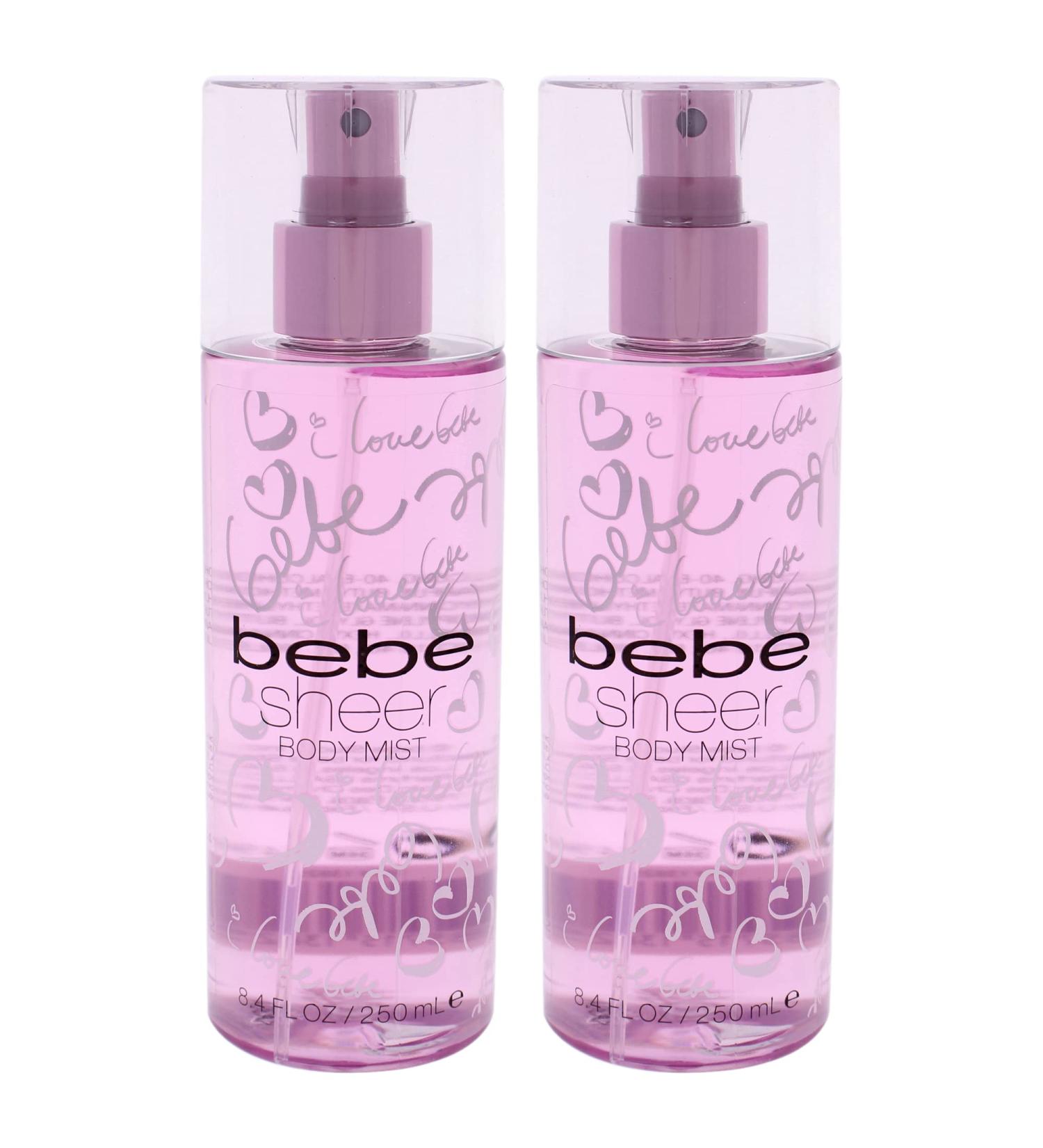Bebe Sheer Body Mist - Body Spray for Women - Sensual and Flirtatious Women's Fragrance with Citrus Cocktail Pink Peony and Sandalwood Notes - 8.4 oz Pack of 2 - Buy Online on SooperMarket.com