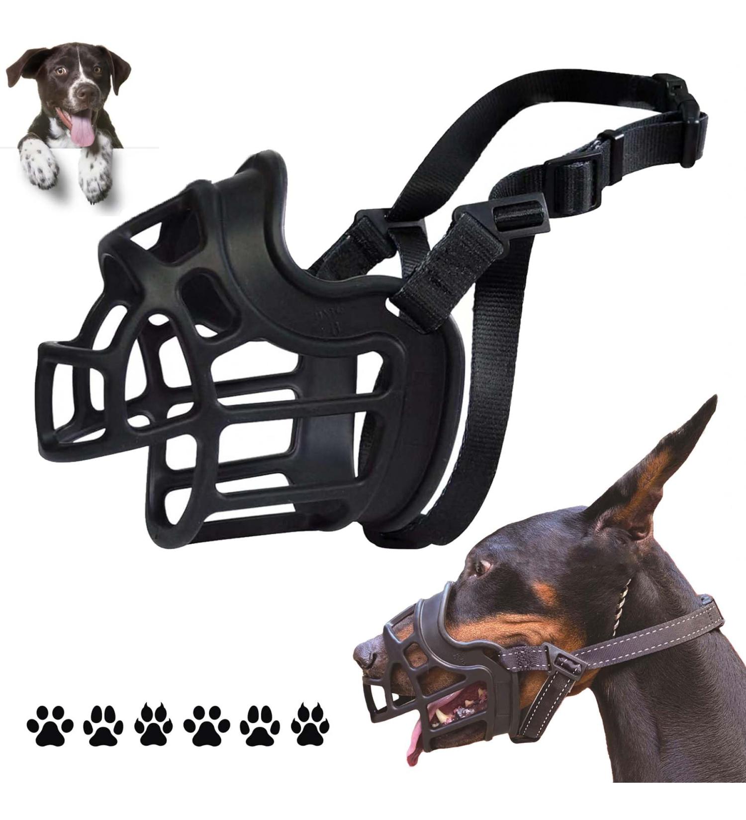Adjustable Silicone Basket Dog Muzzle - Breathable Comfortable & Prevents Barking Biting & Chewing - Ideal for All Breeds - Buy Online on SooperMarket.com