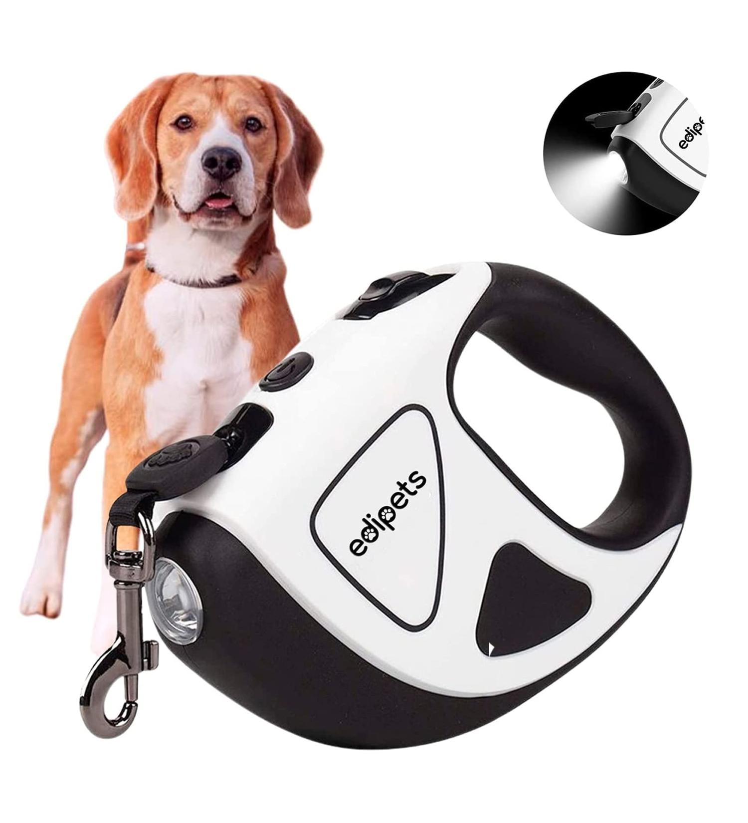 Edipets 5m Extendable Dog Leash with LED Flashlight - Ideal for Training & Walks | Perfect for Small Medium & Large Dogs - Buy Online on SooperMarket.com