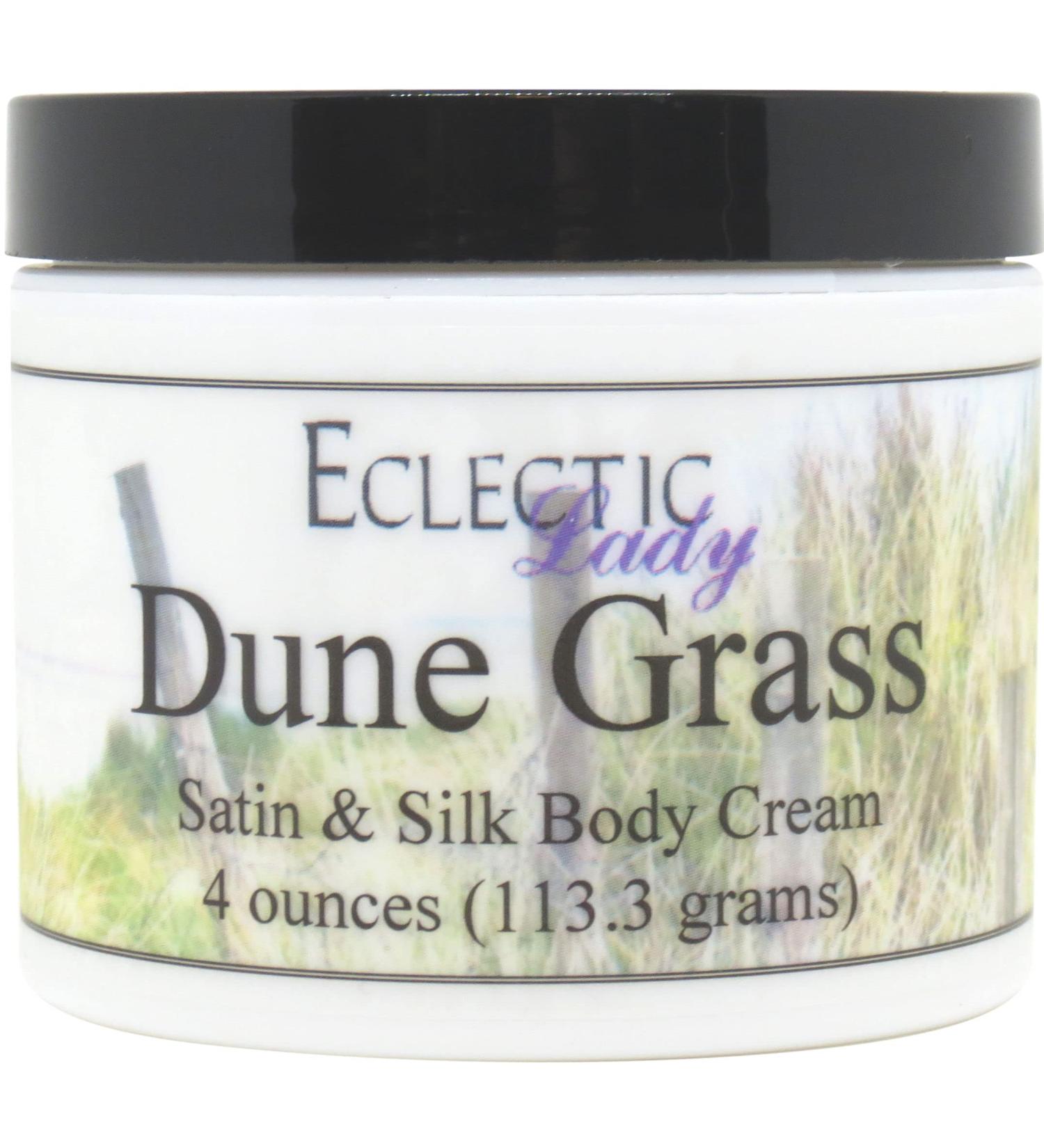 Eclectic Lady Dune Grass Satin and Silk Cream Body Cream Body Lotion 8 oz - Shea Butter Aloe Silk Amino Acids Vitamin E Phthalate-Free Handcrafted in USA - Perfect For Women 8 Ounce