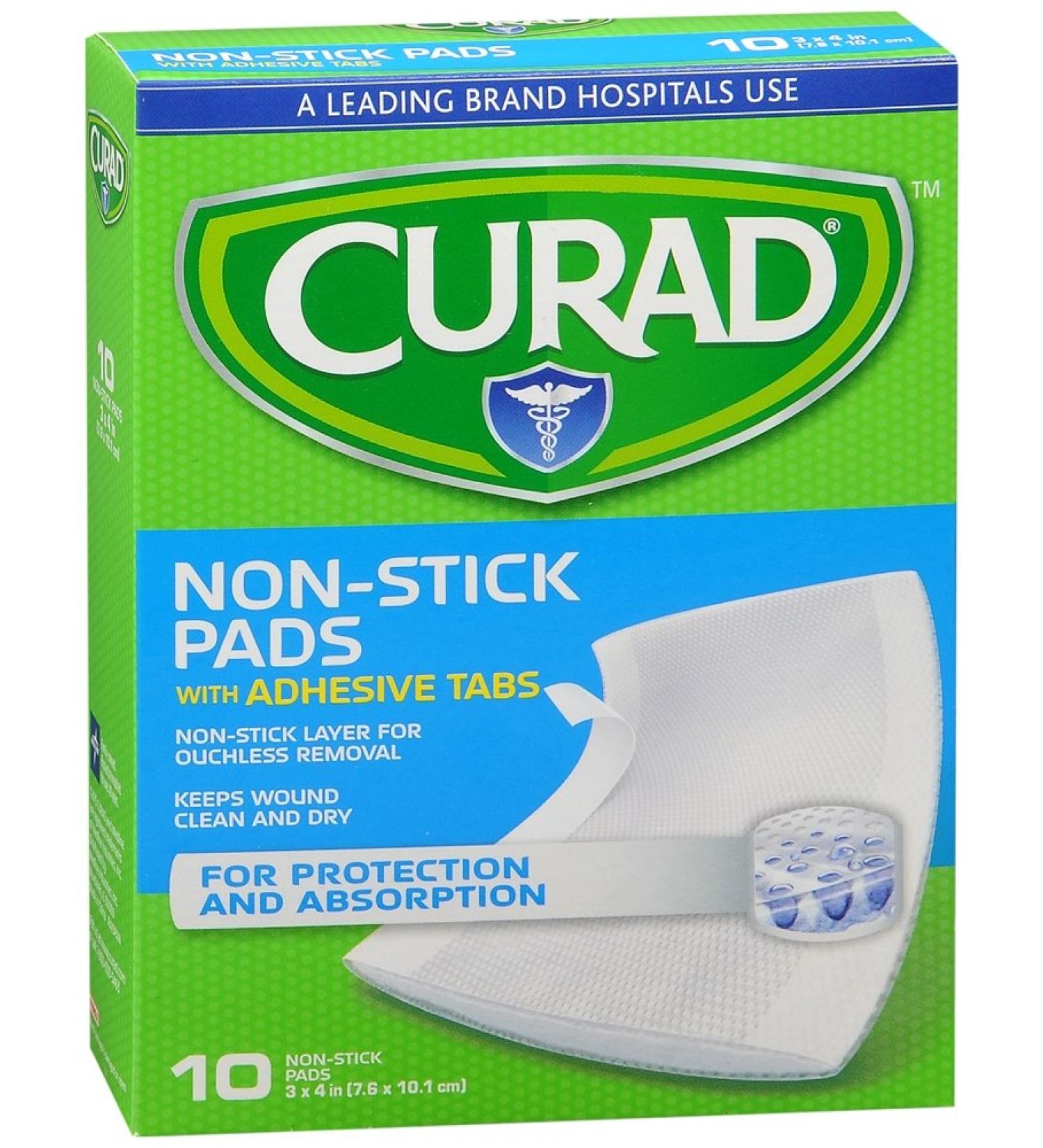 Curad Non-Stick Pads 10 ct