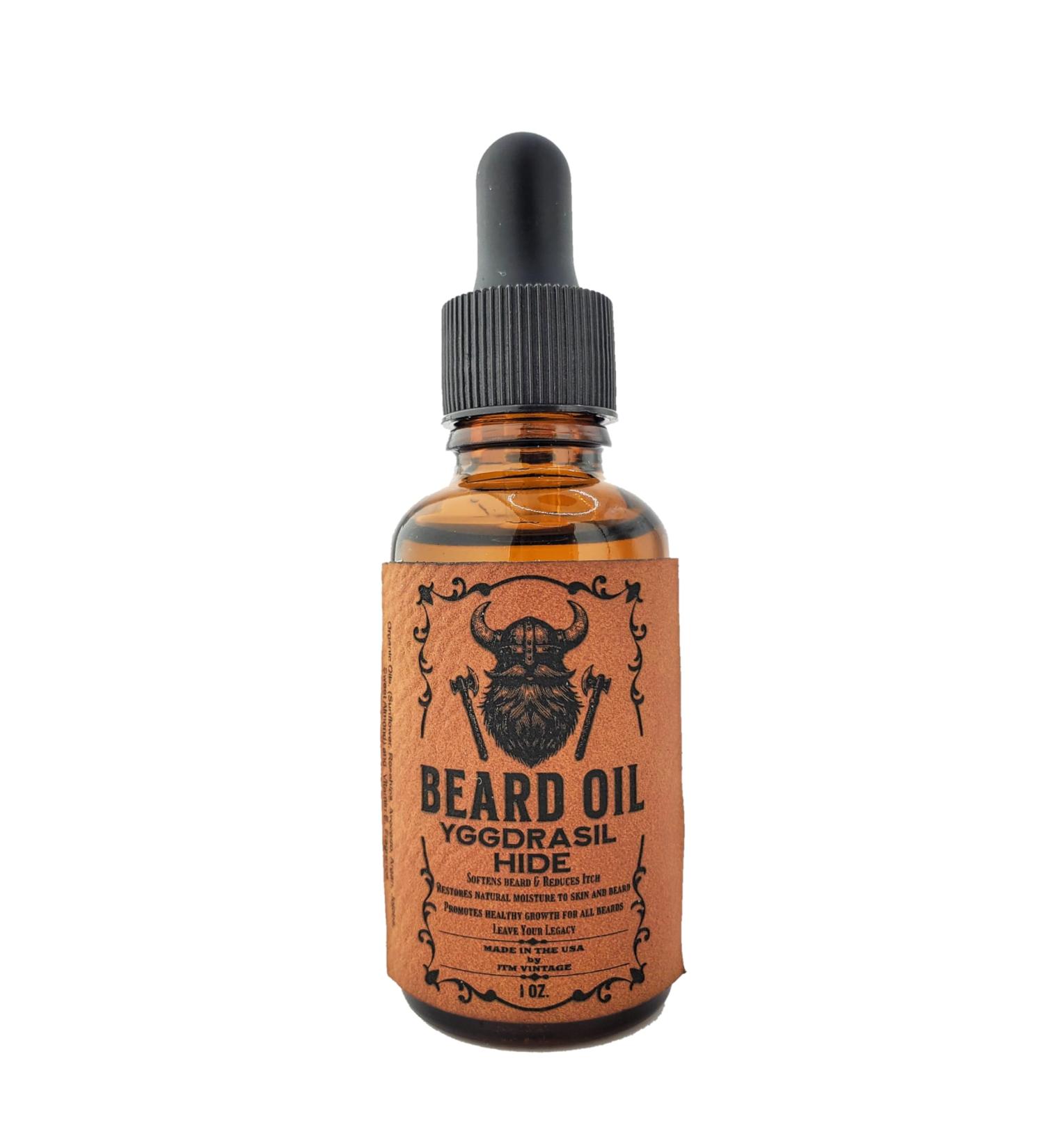 JTM Vintage Yggdrasil Hide Beard Oil - All Natural Premium Beard Care for International Shipping - Buy Online on SooperMarket.com