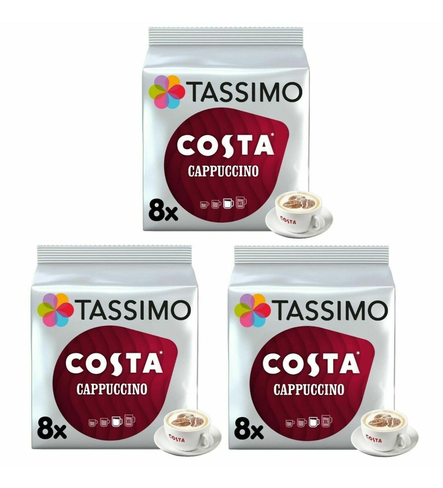Tassimo Compatible Costa Cappuccino Coffee Pods 16 discs - (Pack of 3 Total 48 discs 24 Drinks) - Buy Online on SooperMarket.com