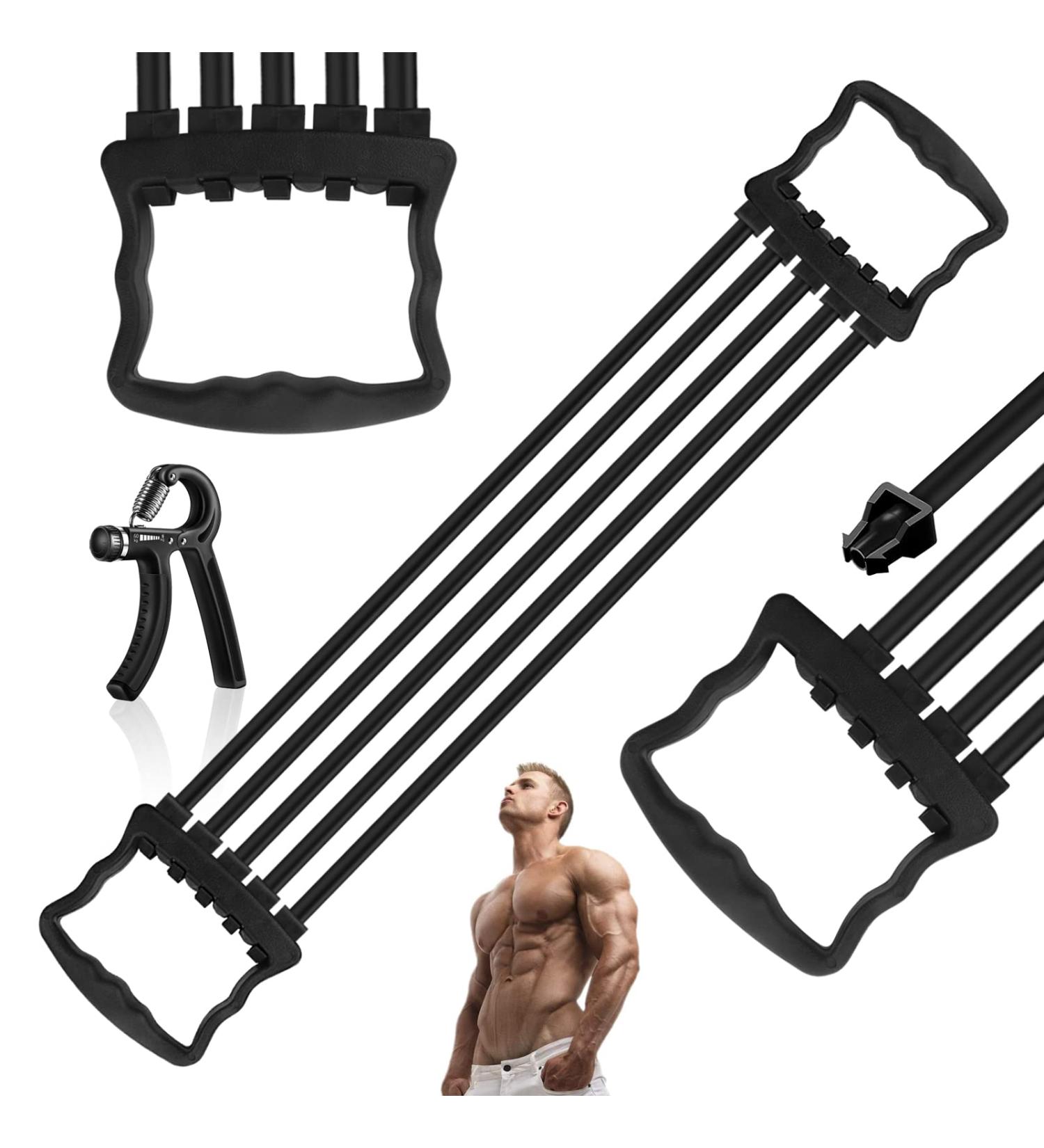 Buy Gzkedu Adjustable Chest Expander with 5 Tubes - Fitness Gear for Stronger Breasts | International Shipping - Buy Online on SooperMarket.com