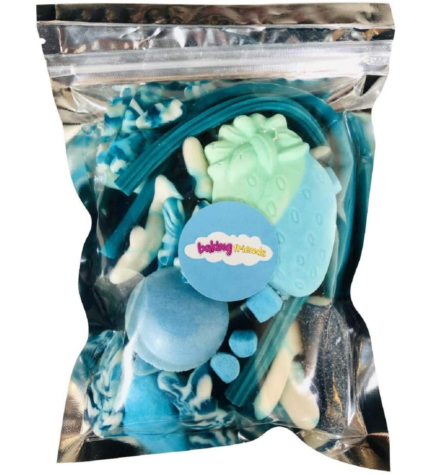 Fathers Day Pouch Blue Retro Sweets Gift Bag Assorted Sweet Pick N Mix Candy 200g Birthday Baby Shower Treat - Buy Online on SooperMarket.com