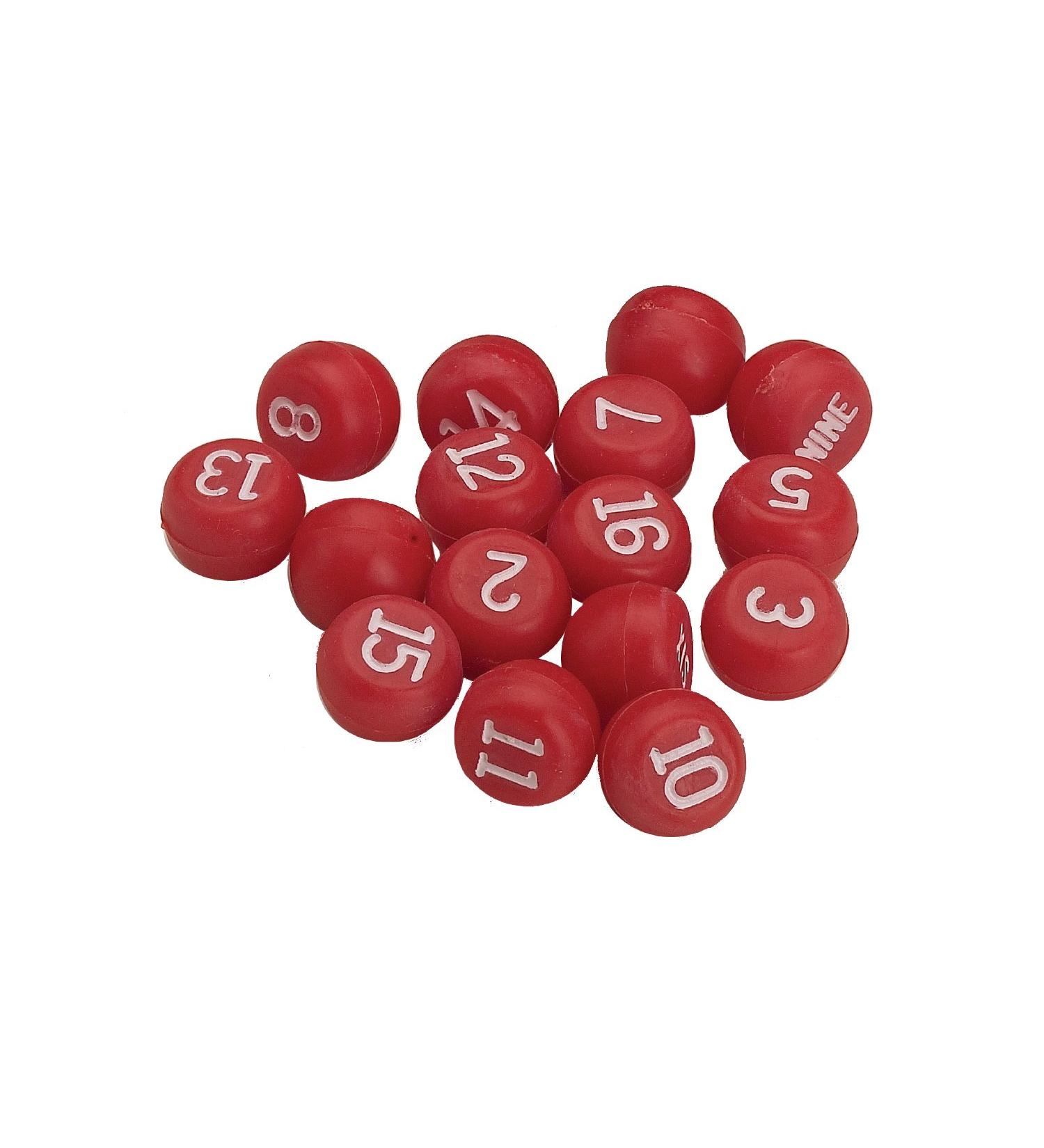 Pro Series 4923 Red Plastic Tally Balls for Bottle or Pill Pool, Black